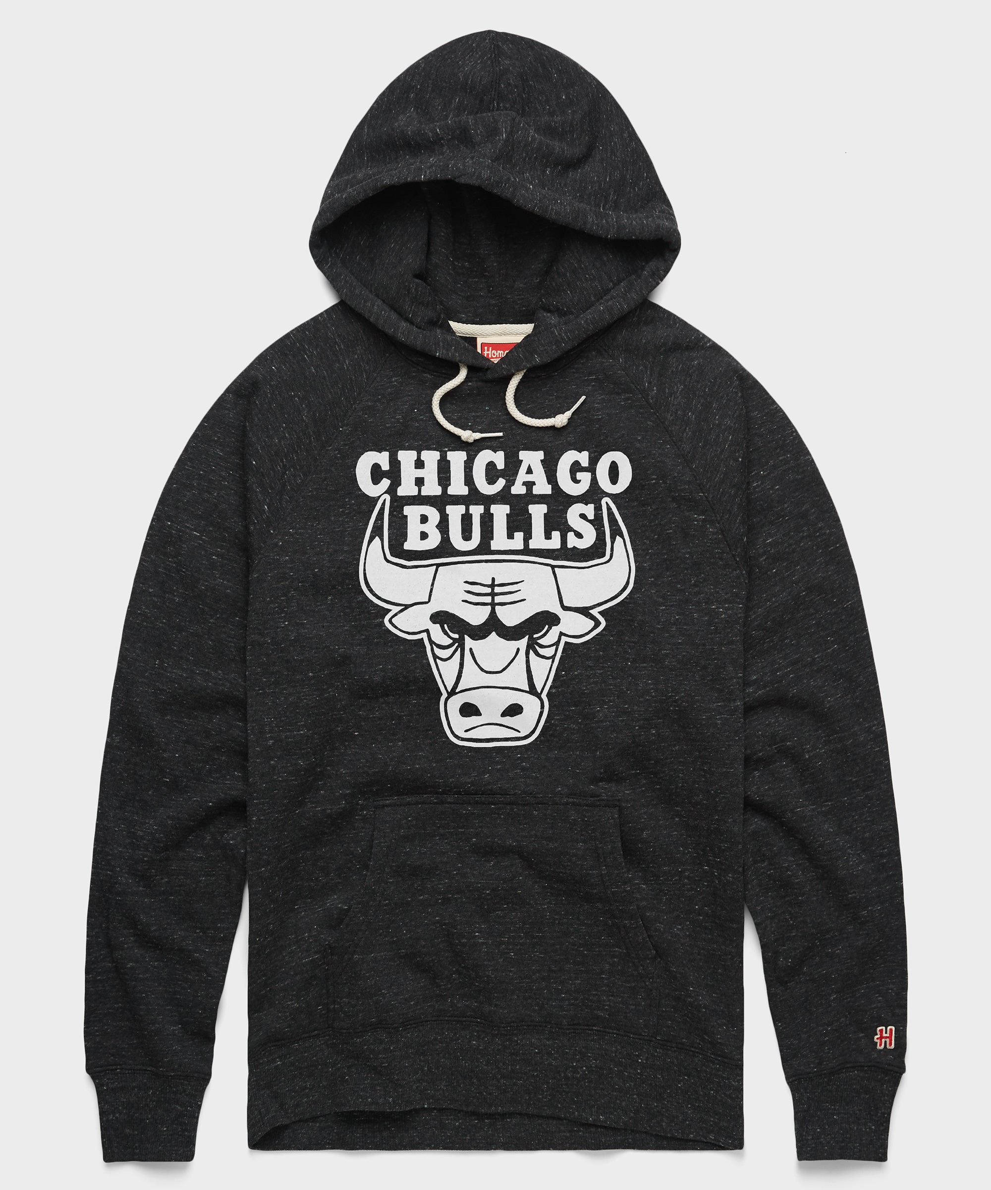 Chicago Bulls Blacktop Logo Hoodie Charcoal