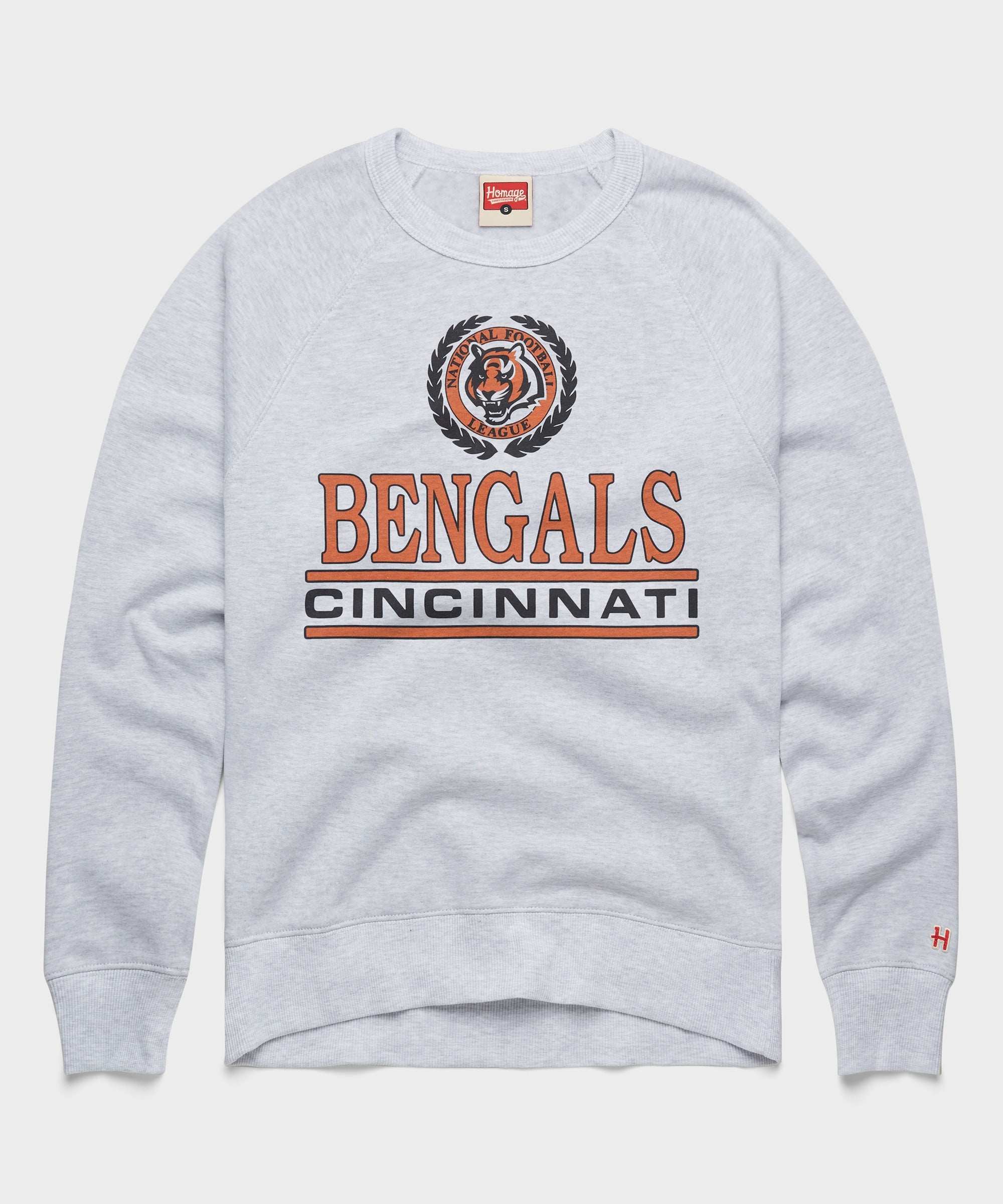 Cincinnati Bengals Crest Crewneck Ash