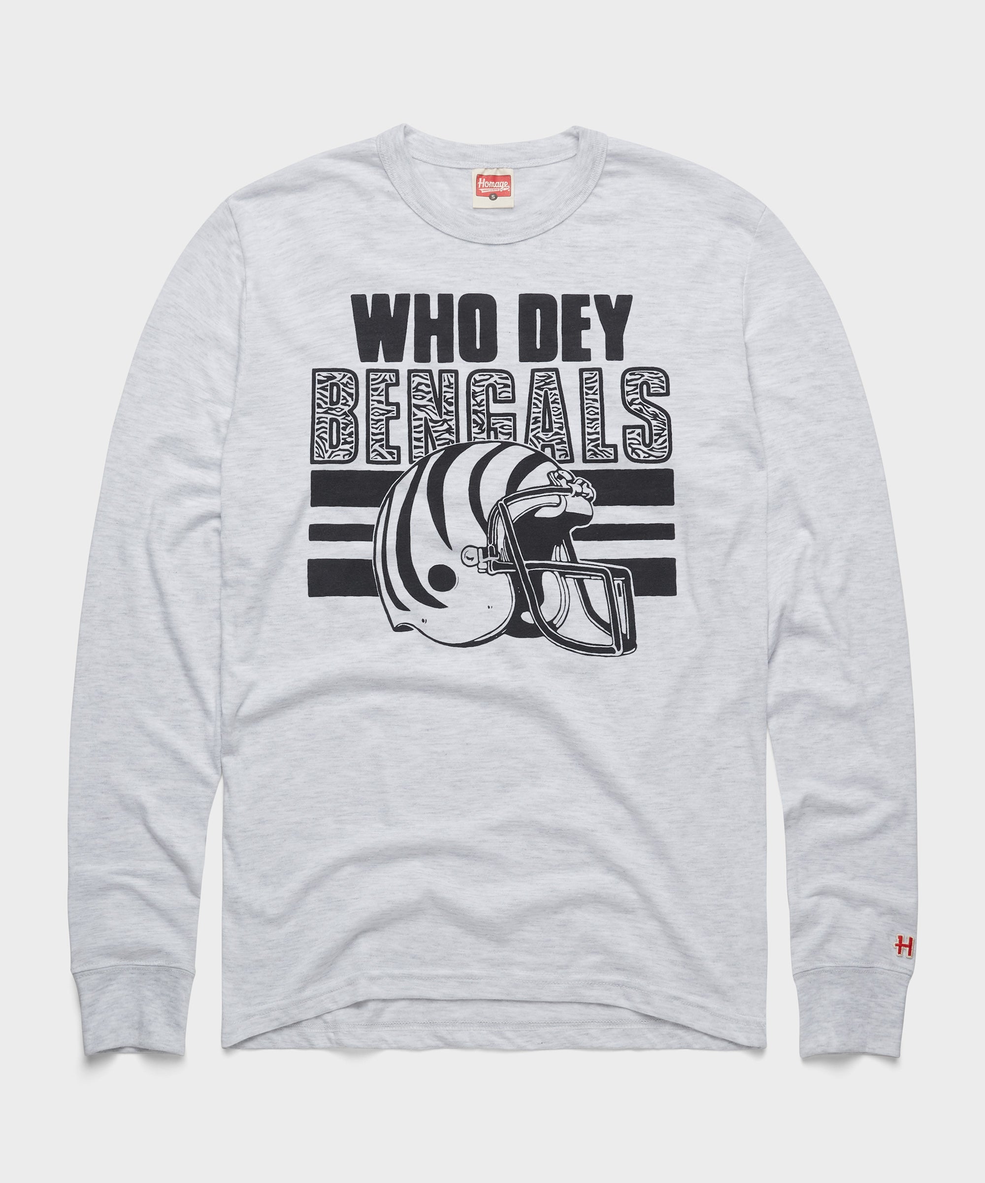 Cincinnati Bengals White Bengal Long Sleeve Tee