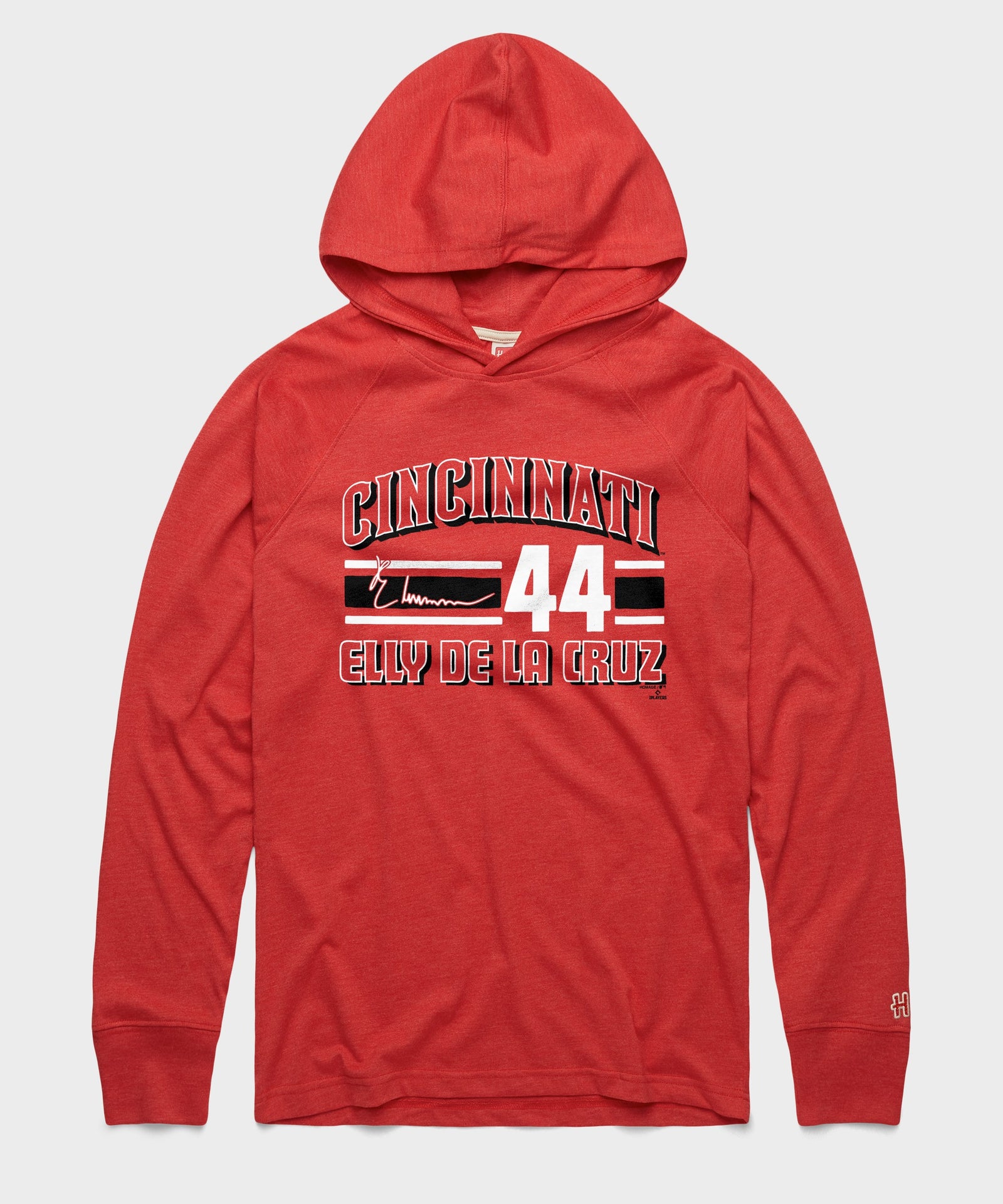 Cincinnati Reds Elly De La Cruz Signature Jersey Lightweight Hoodie