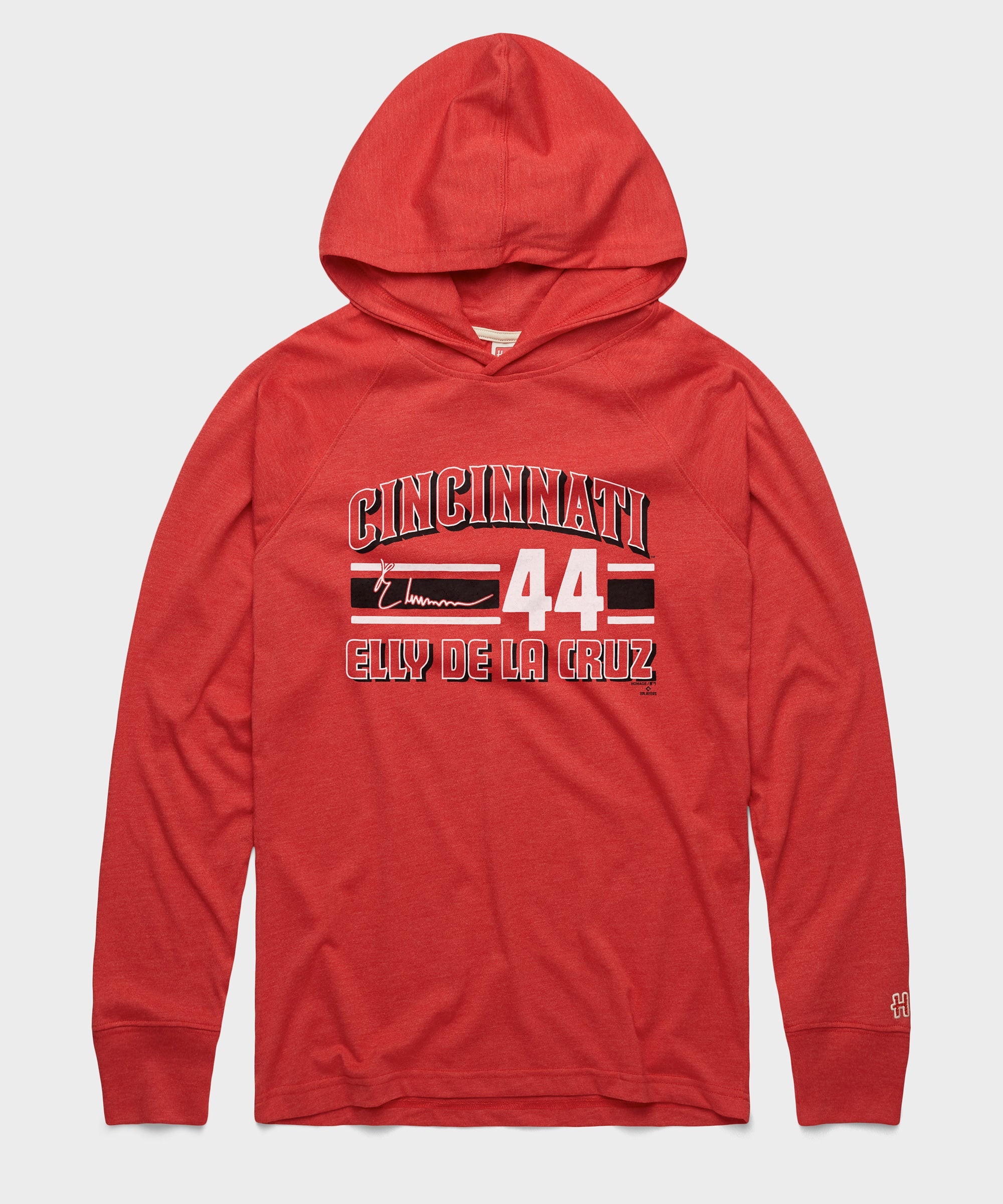 Cincinnati Reds Elly De La Cruz Signature Jersey Lightweight Hoodie