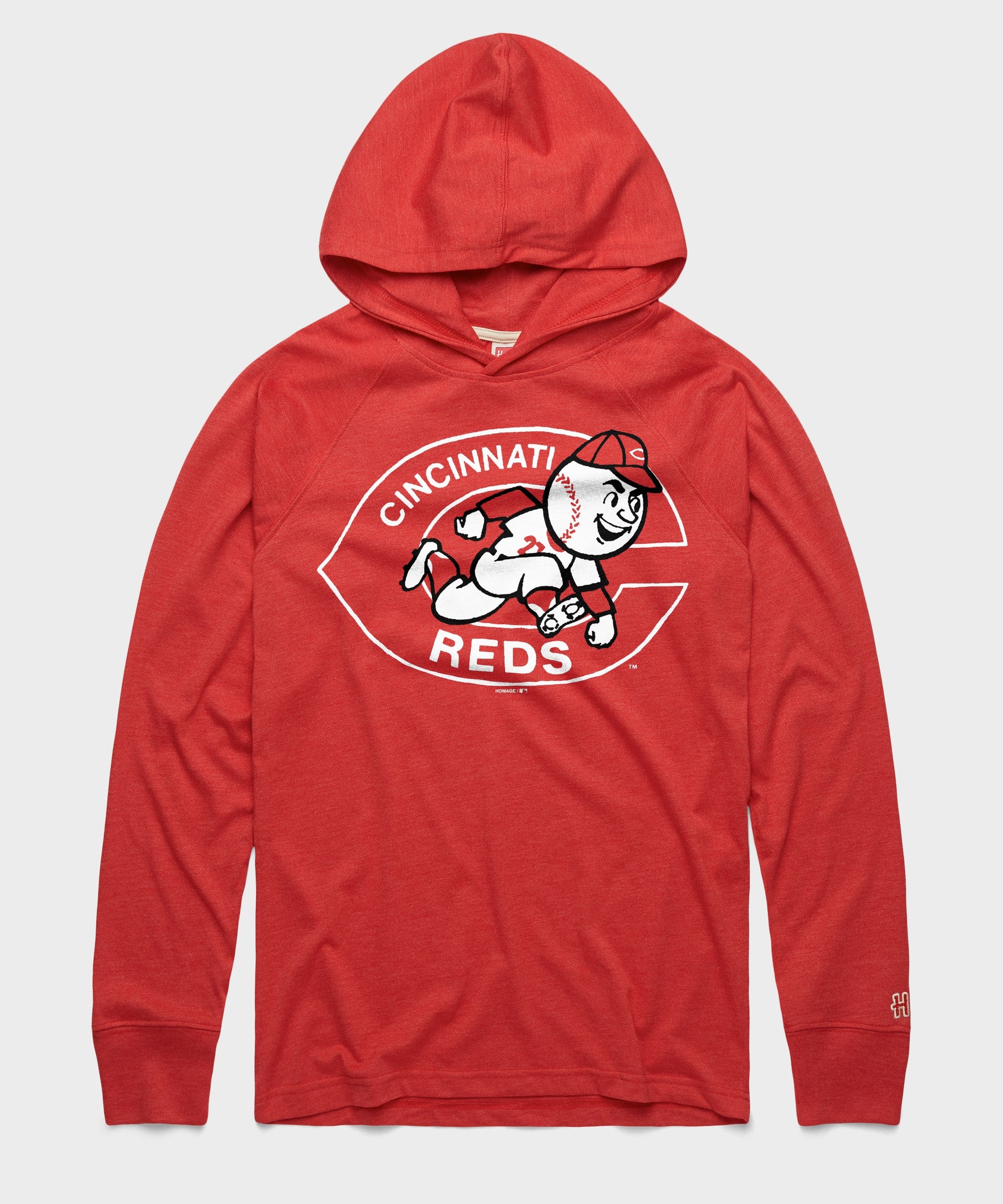 Cincinnati Reds '68 Lightweight Hoodie | Retro MLB Logo Lightweight ...