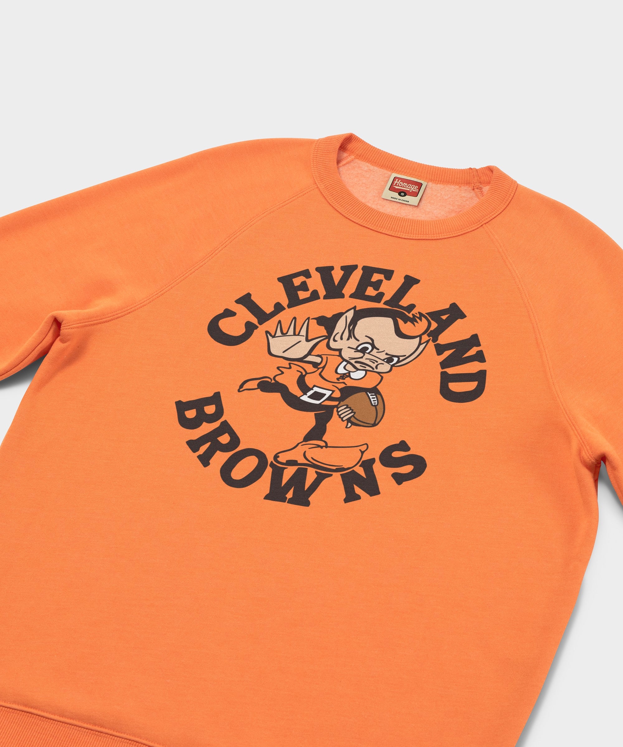 Cleveland Browns Brownie Stiff Arm Crewneck