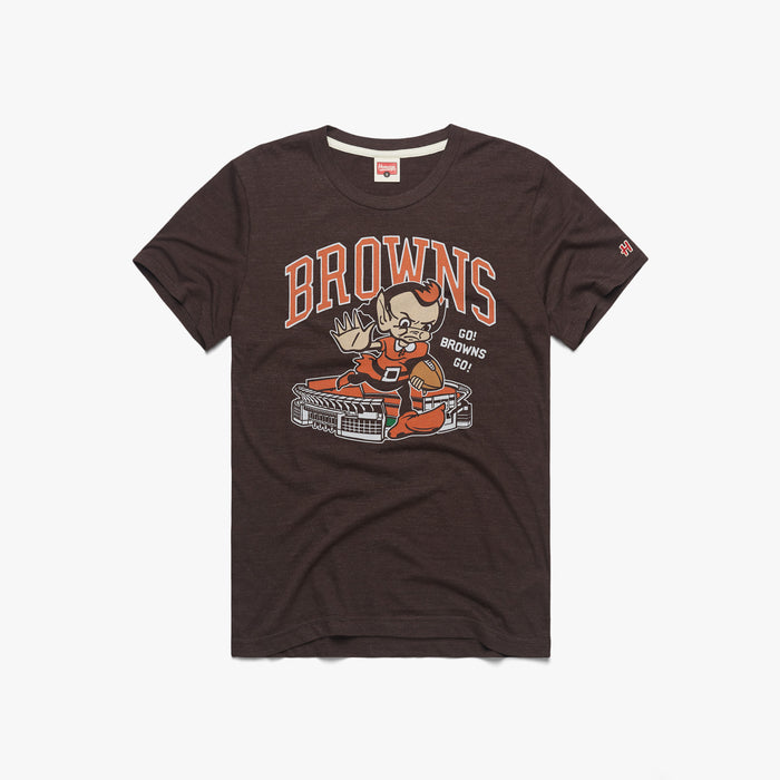 Cleveland Browns Brownie Stiff Arm Stadium