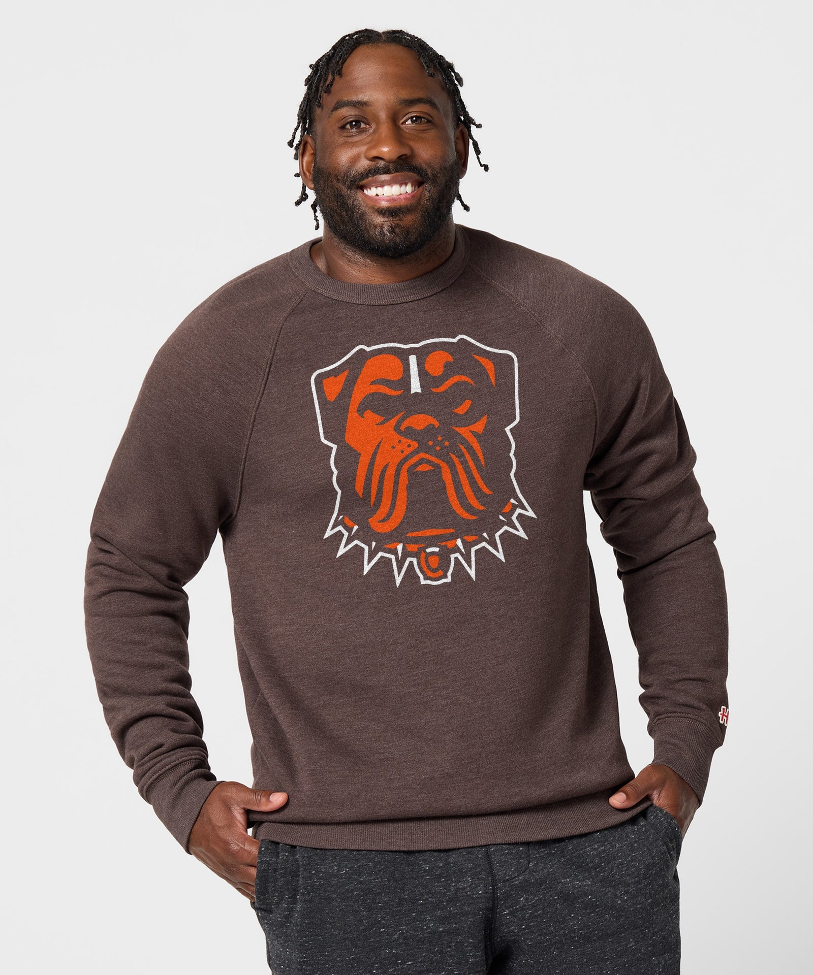 Cleveland Browns Dog Logo Crewneck
