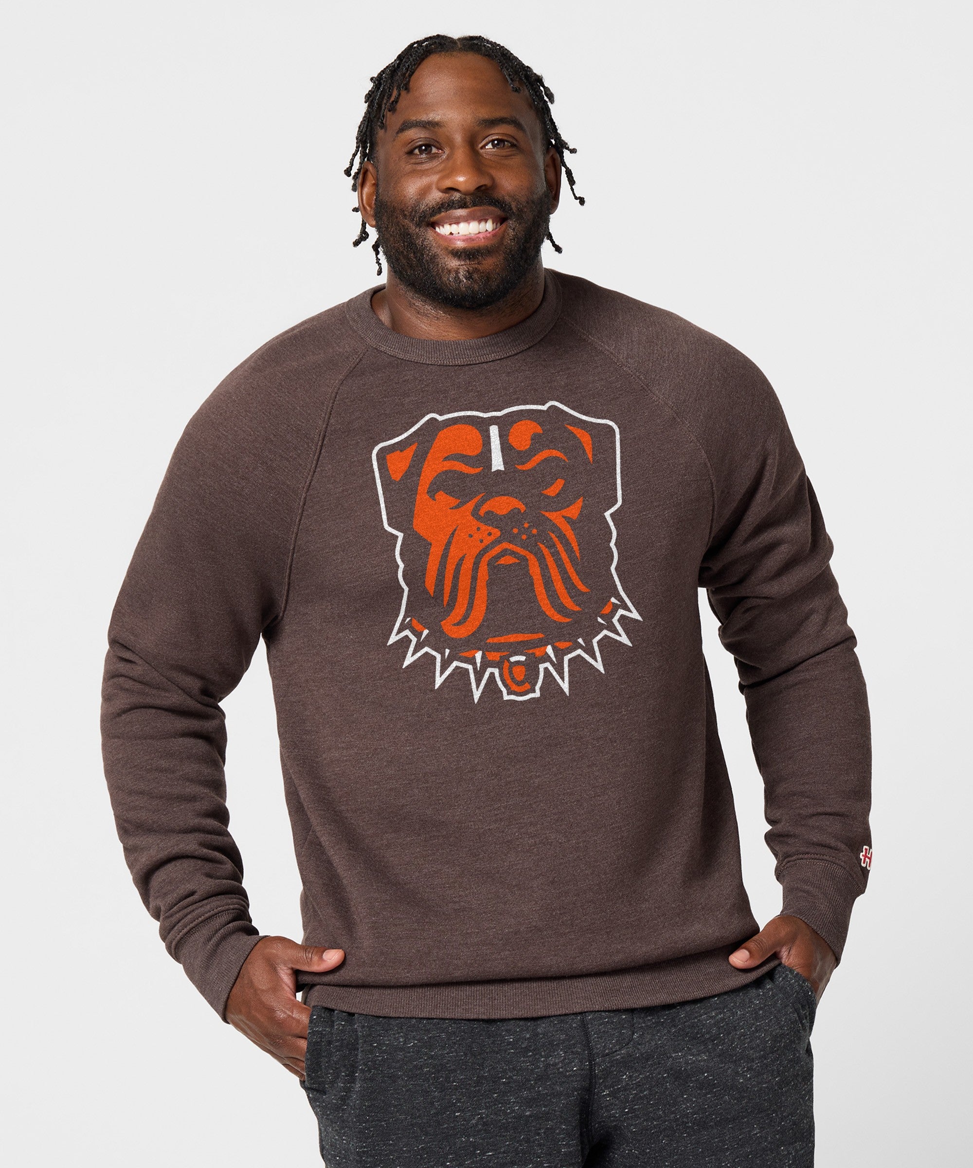 Cleveland Browns Dog Logo Crewneck