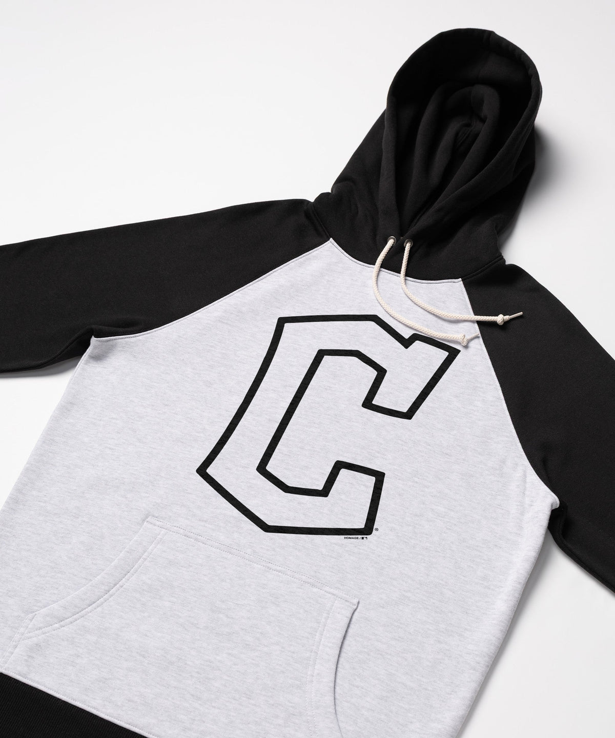 Cleveland Guardians Cap Logo '22 Blackout Colorblock Hoodie