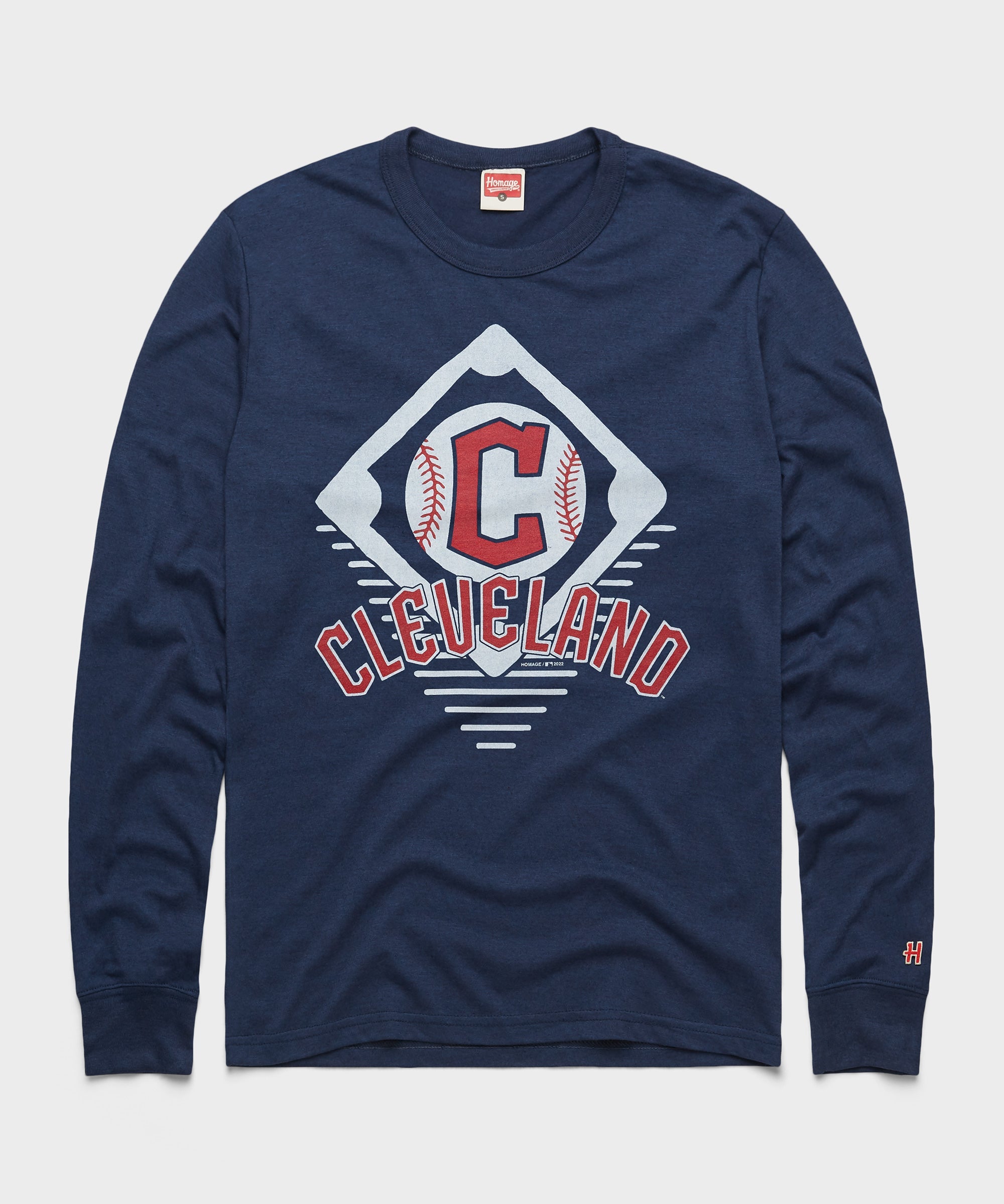 Cleveland Guardians Diamond Long Sleeve Tee Navy