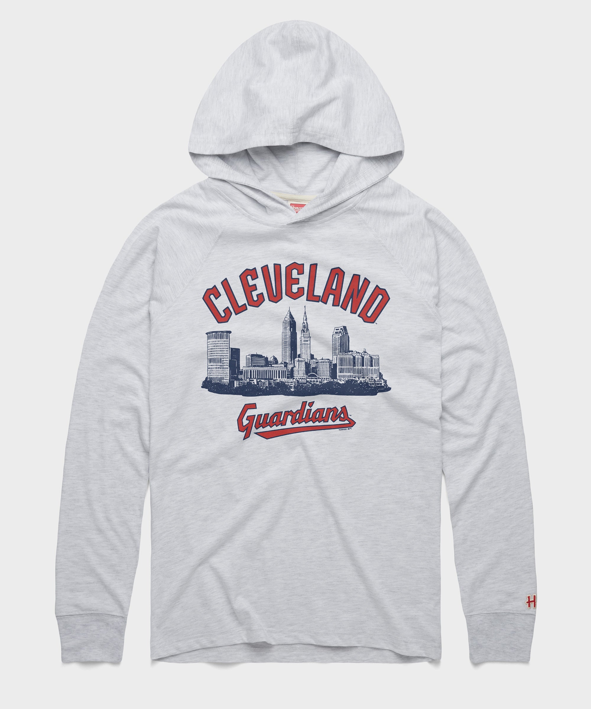 Cleveland Guardians Skyline Lightweight Hoodie Ash
