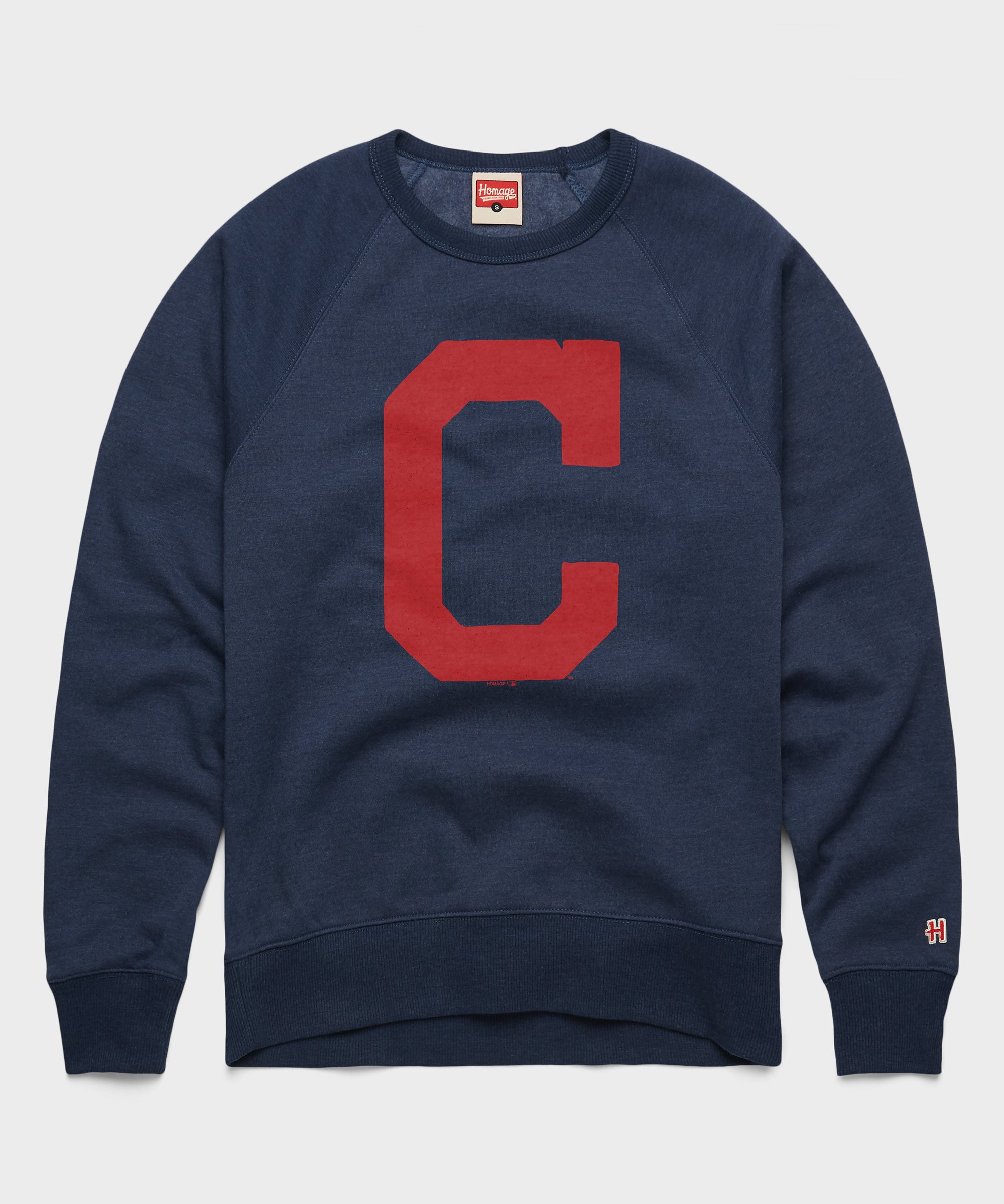 Cleveland Indians Cap Logo '08 Crewneck Navy