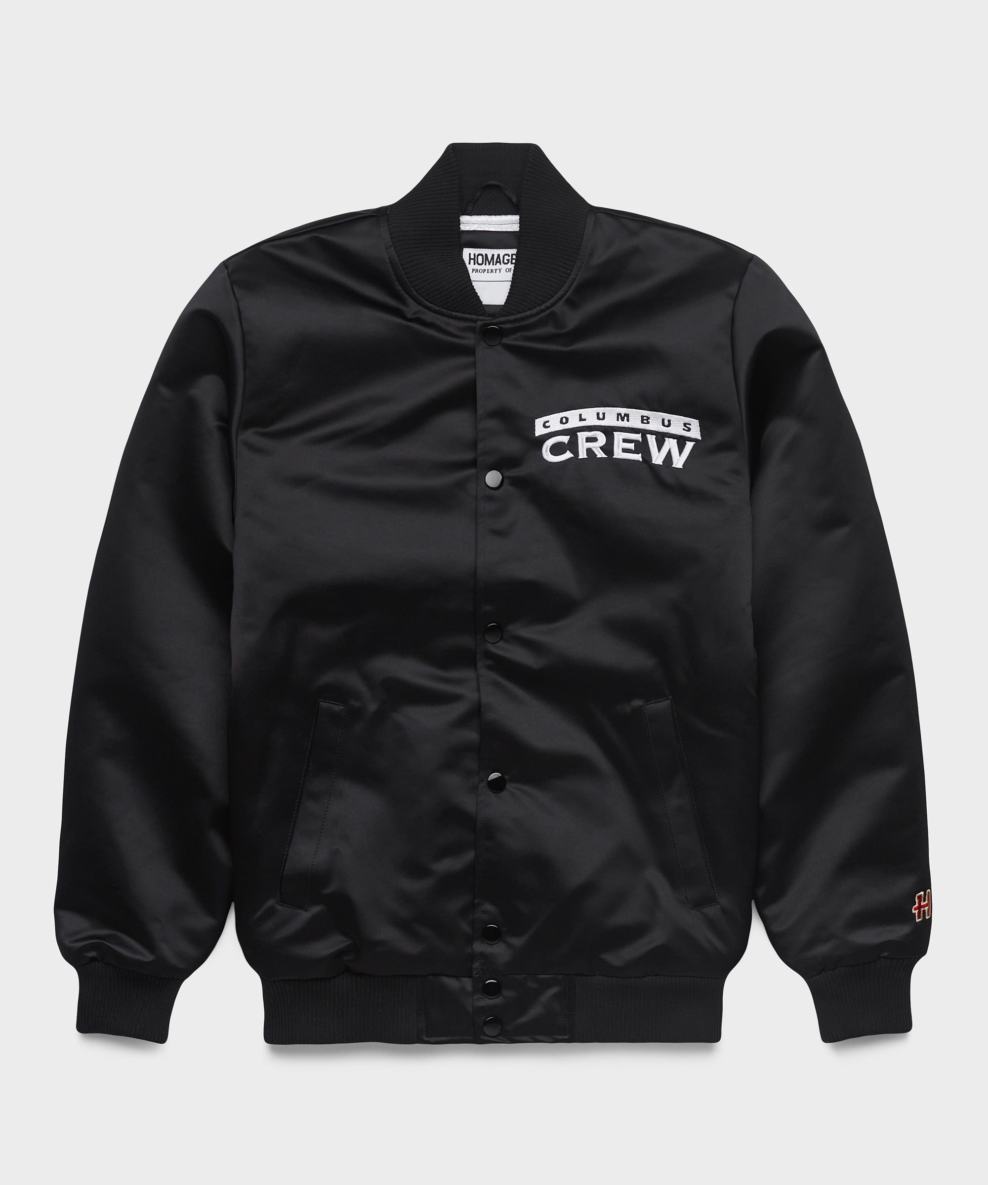 Columbus Crew Heavyweight Satin Jacket Black