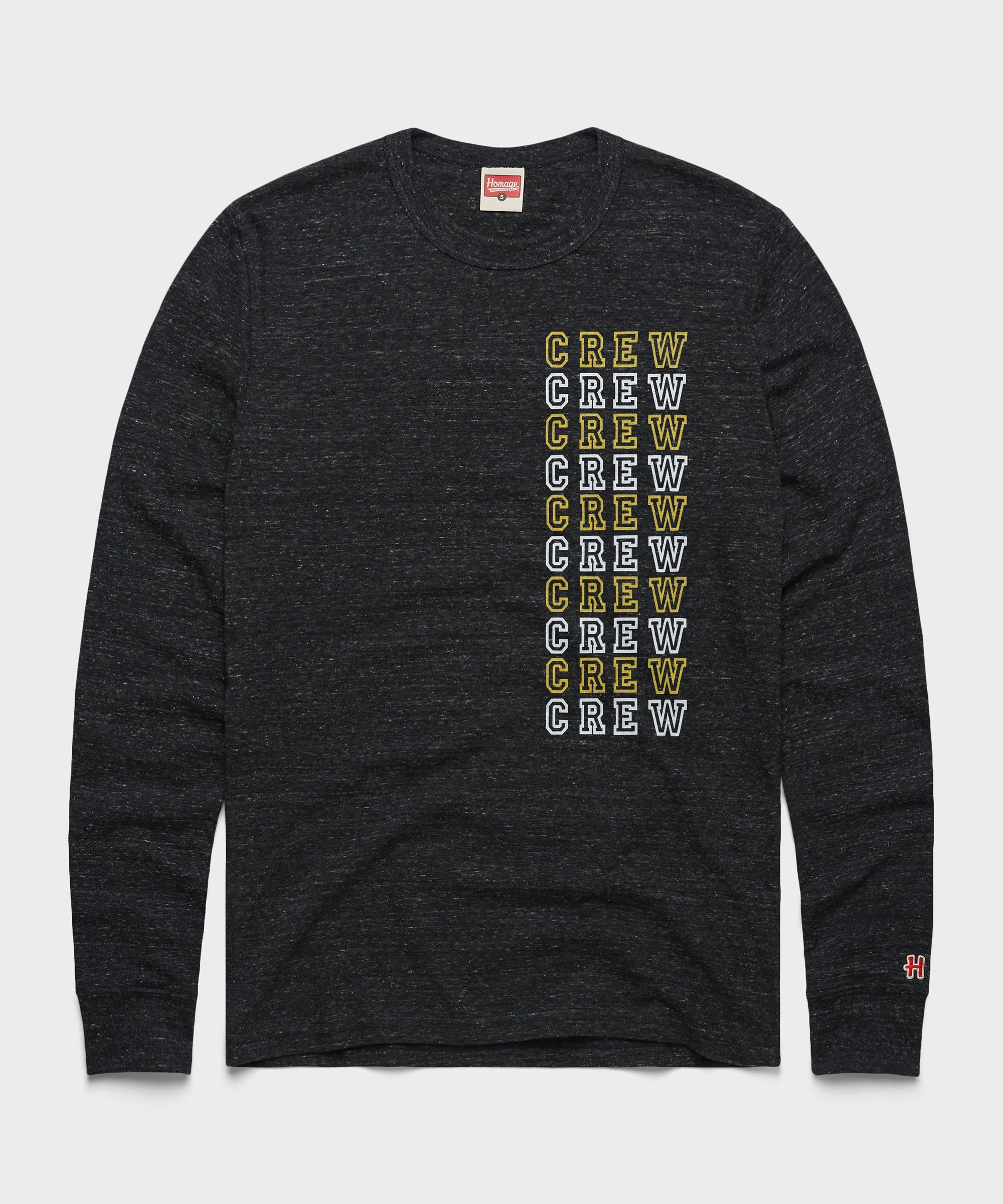Crew Repeat Long Sleeve Tee Charcoal