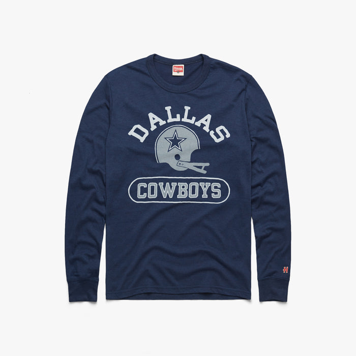 Dallas Cowboys Throwback Helmet Long Sleeve Tee