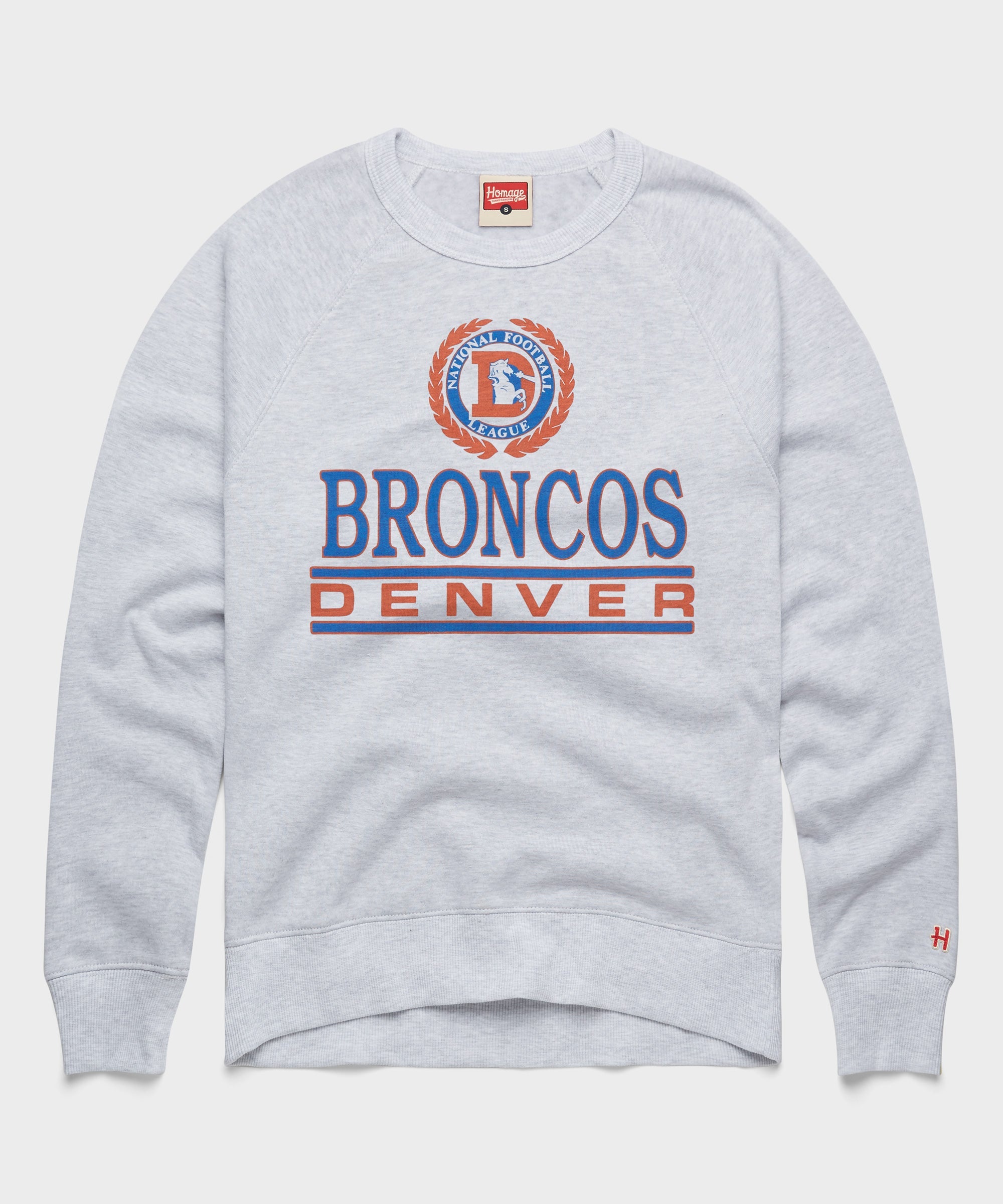 Denver Broncos Crest Crewneck Ash