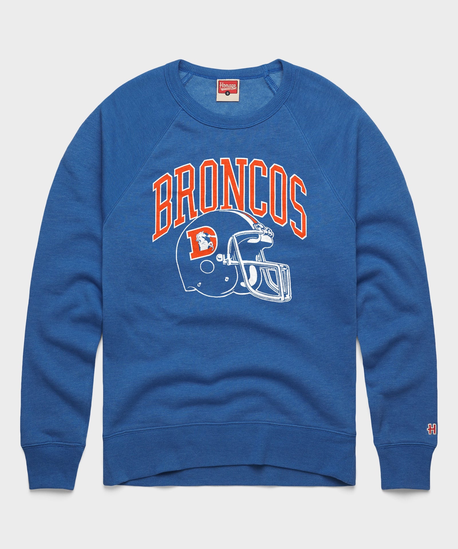 Denver Broncos Helmet Retro Crewneck