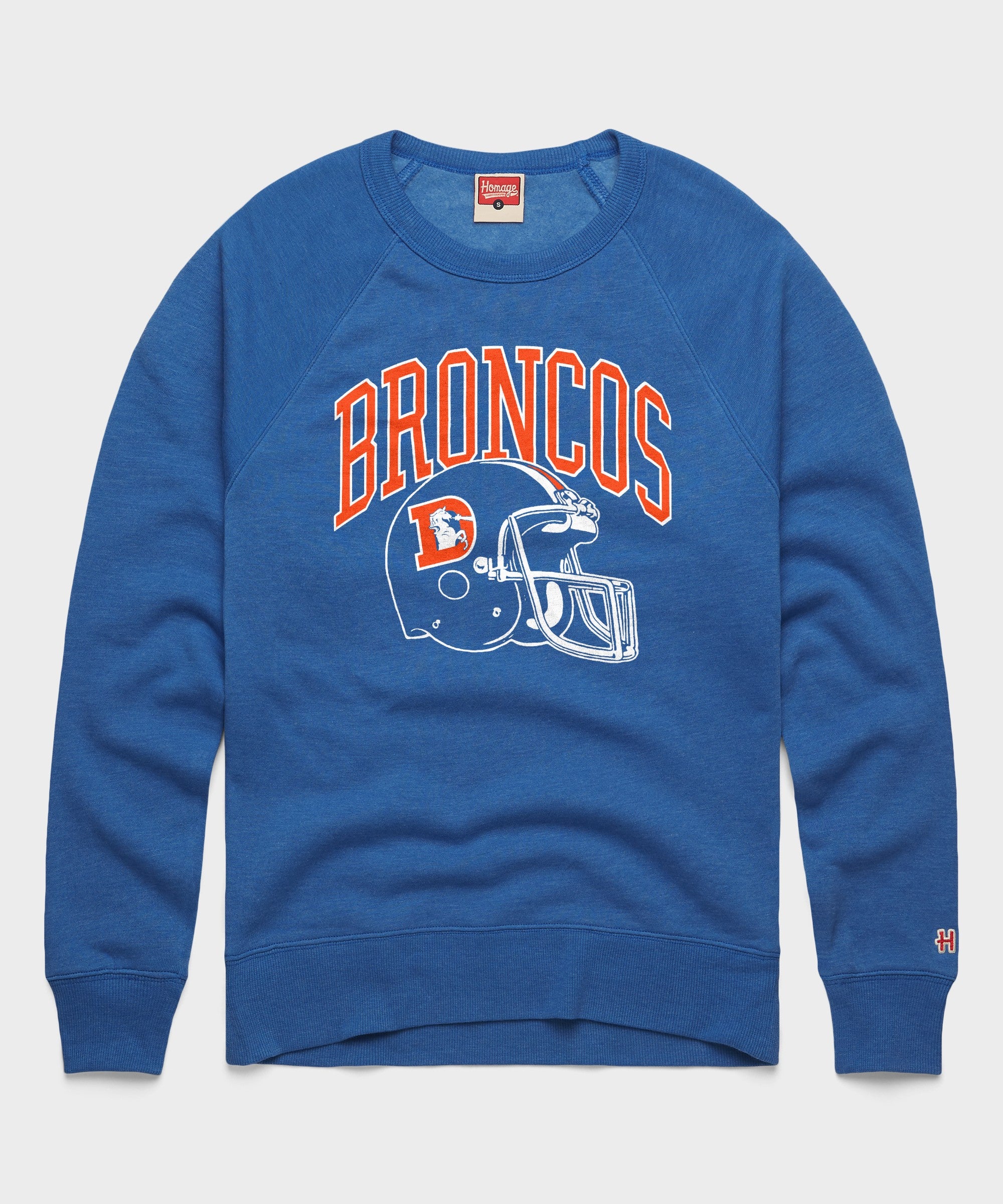 Denver Broncos Helmet Retro Crewneck