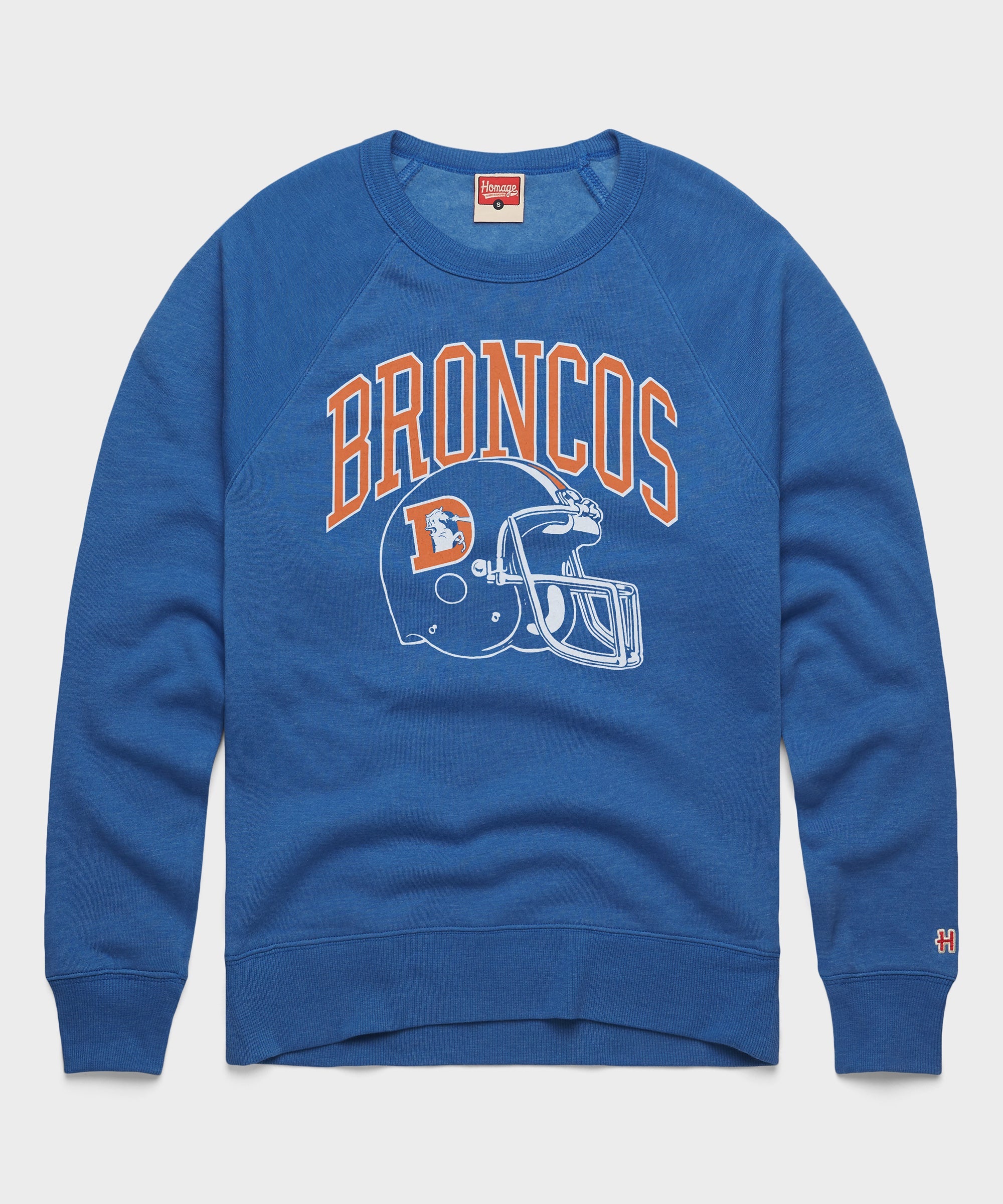 Denver Broncos Helmet Retro Crewneck