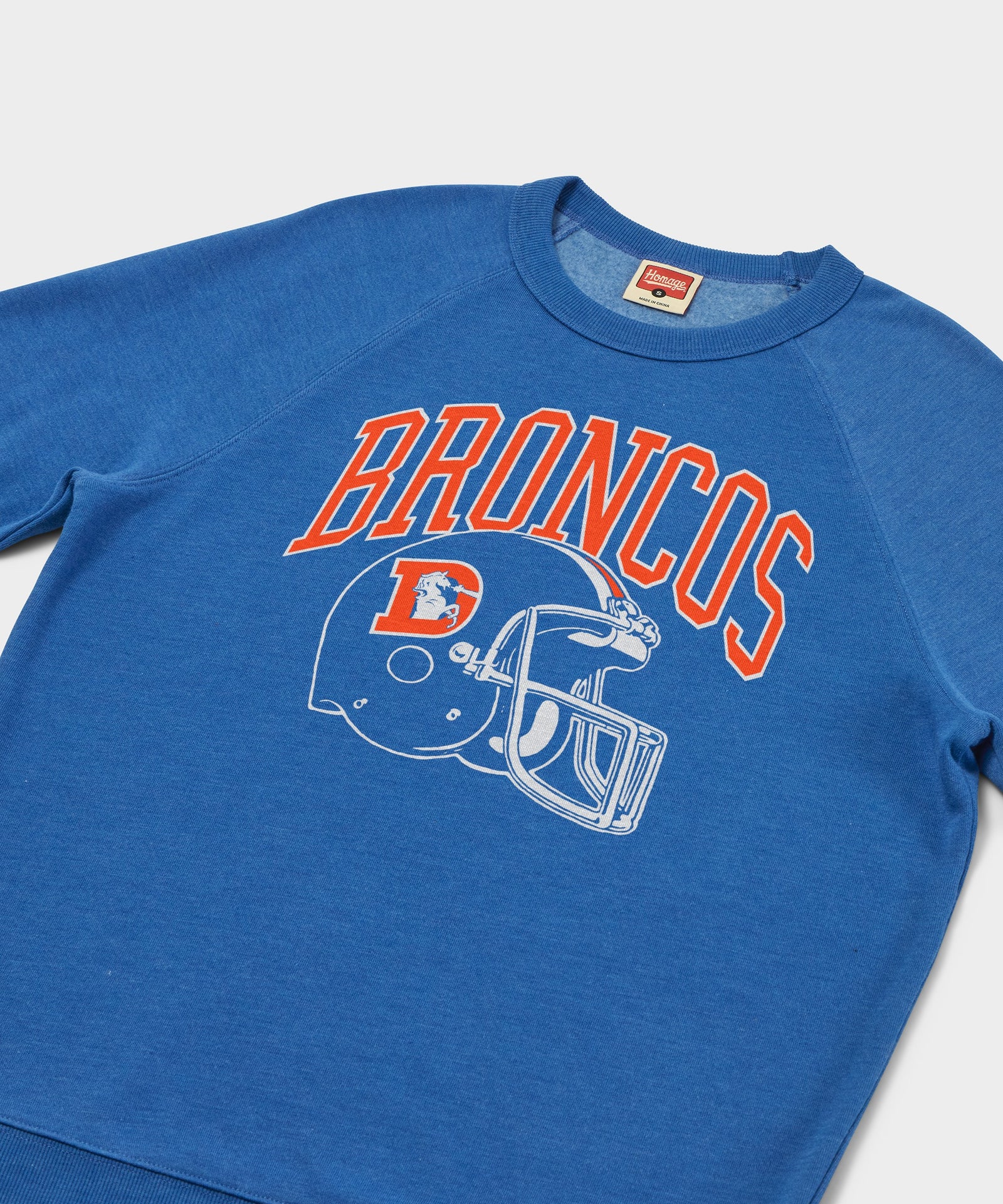 Denver Broncos Helmet Retro Crewneck