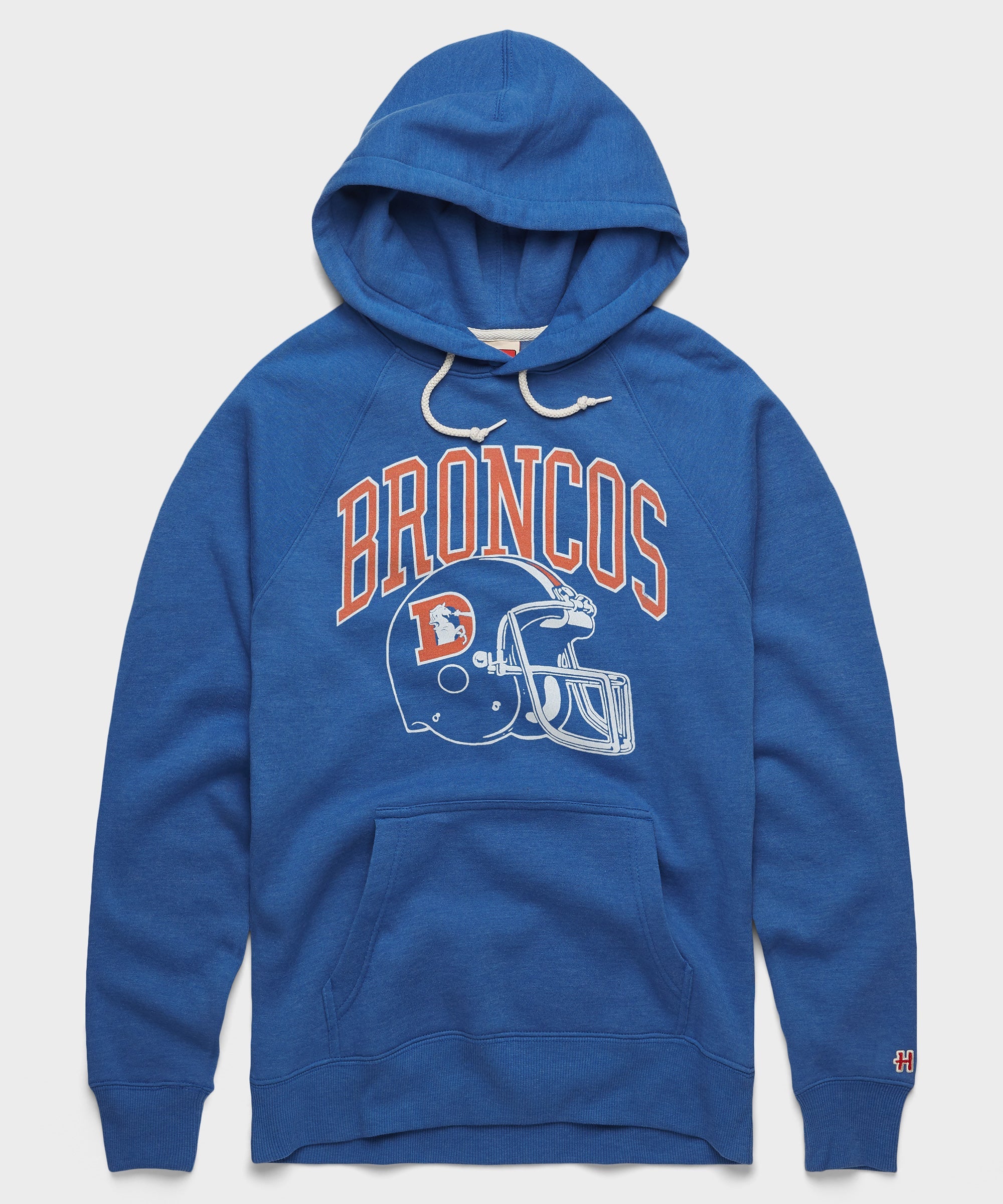 Denver Broncos Helmet Retro Hoodie Royal Blue