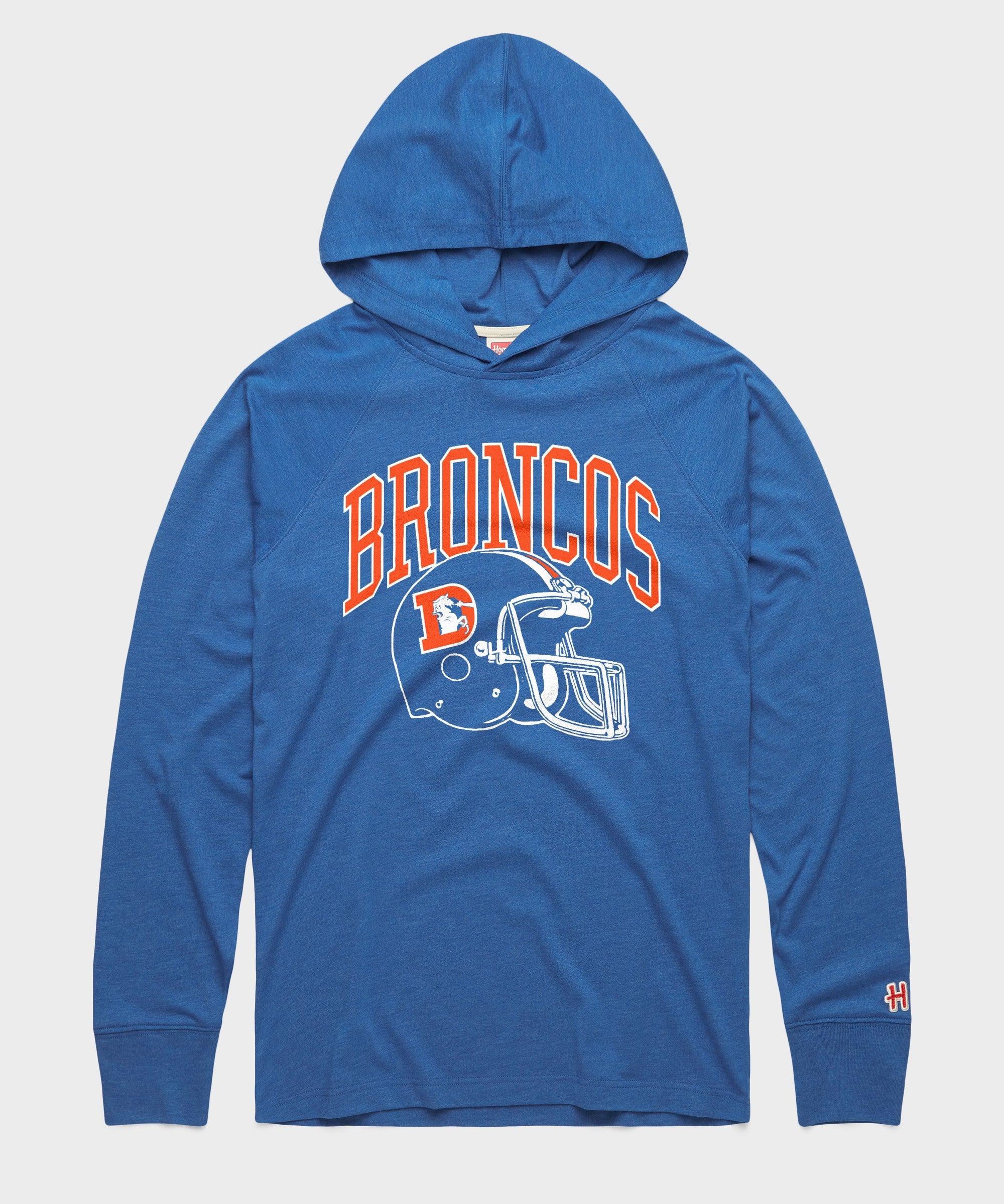 Denver Broncos Helmet Retro Lightweight Hoodie
