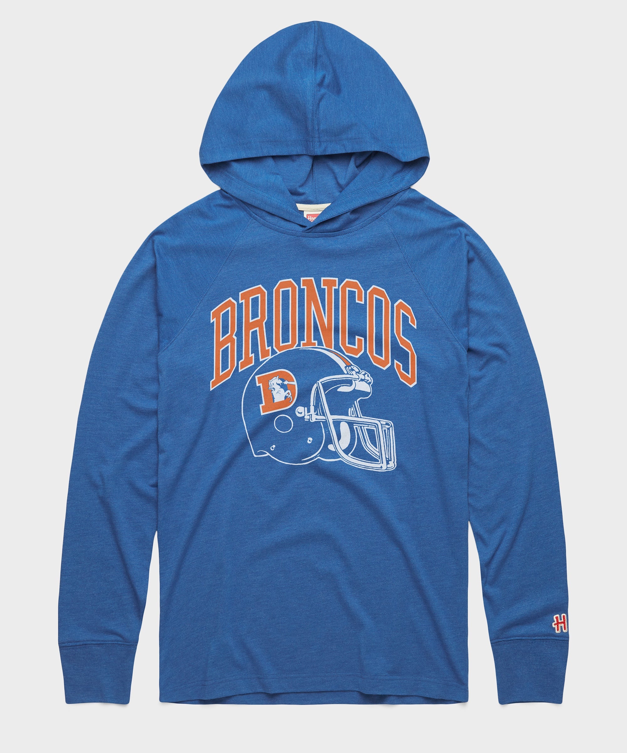 Denver Broncos Helmet Retro Lightweight Hoodie