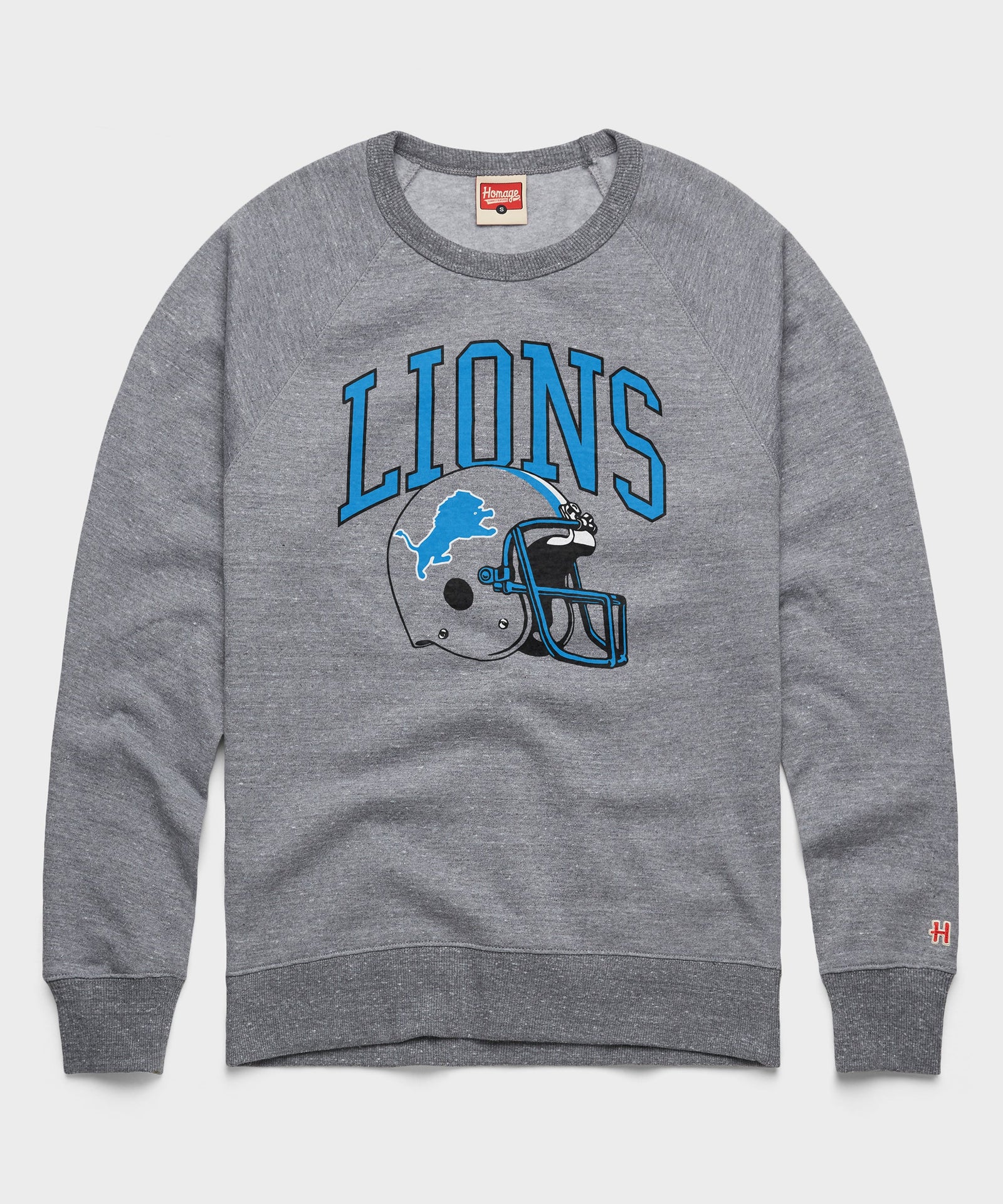 Detroit Lions Helmet Retro Crewneck
