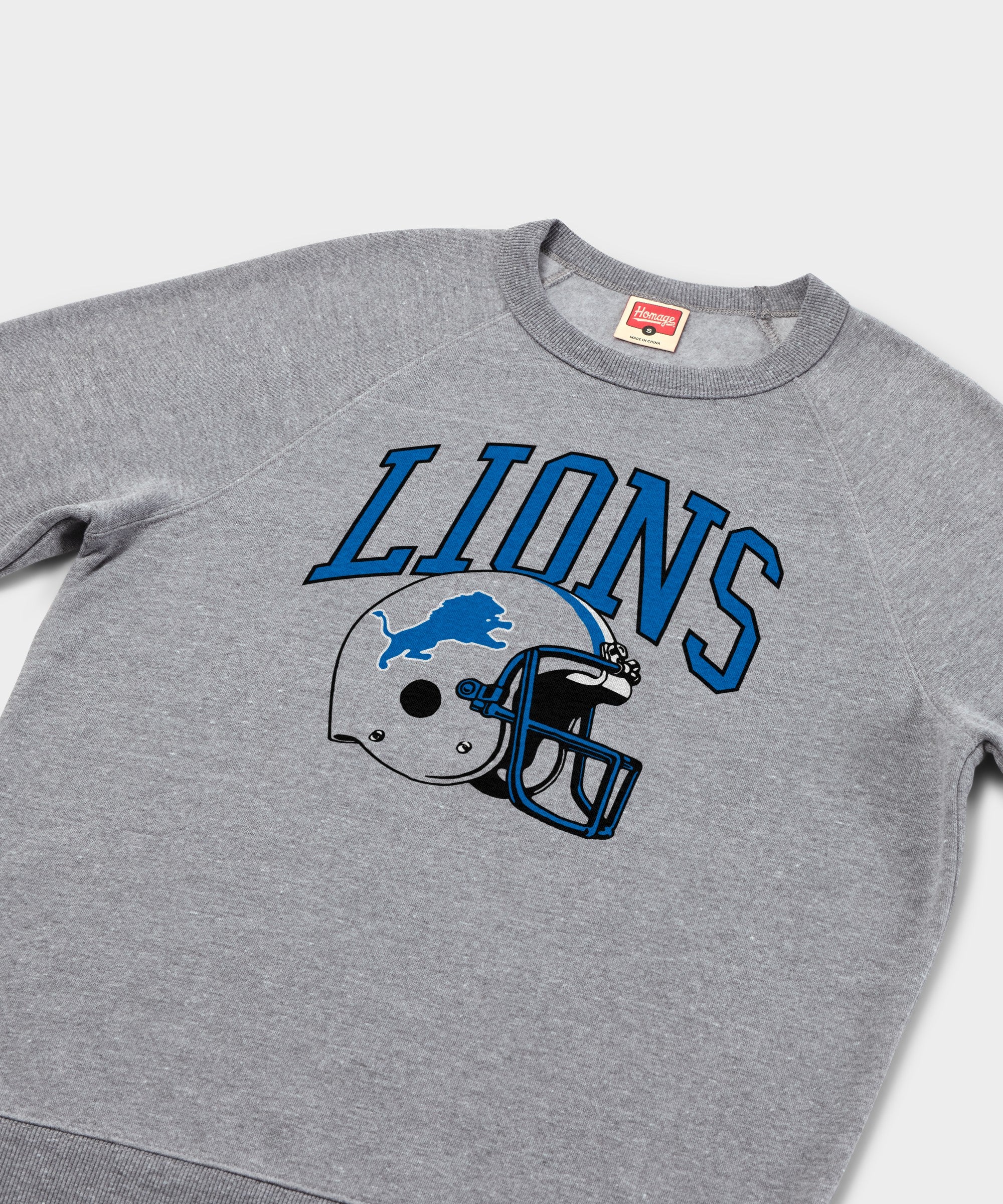 Detroit Lions Helmet Retro Crewneck