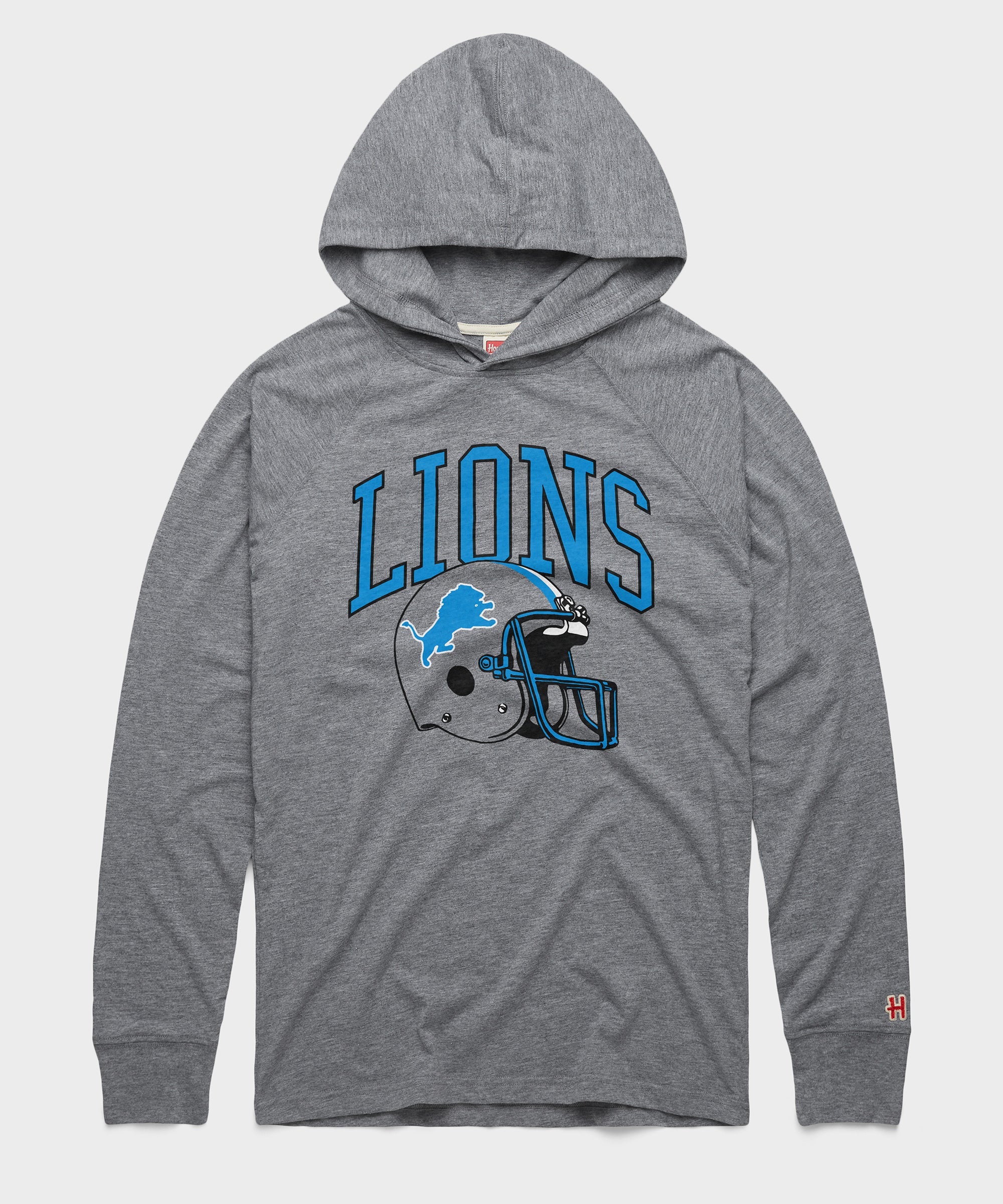 Detroit Lions Helmet Retro Lightweight Hoodie