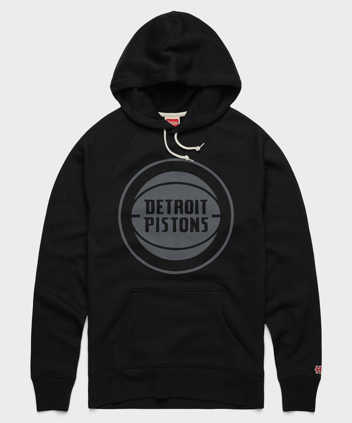 Detroit Pistons Logo Blackout Hoodie