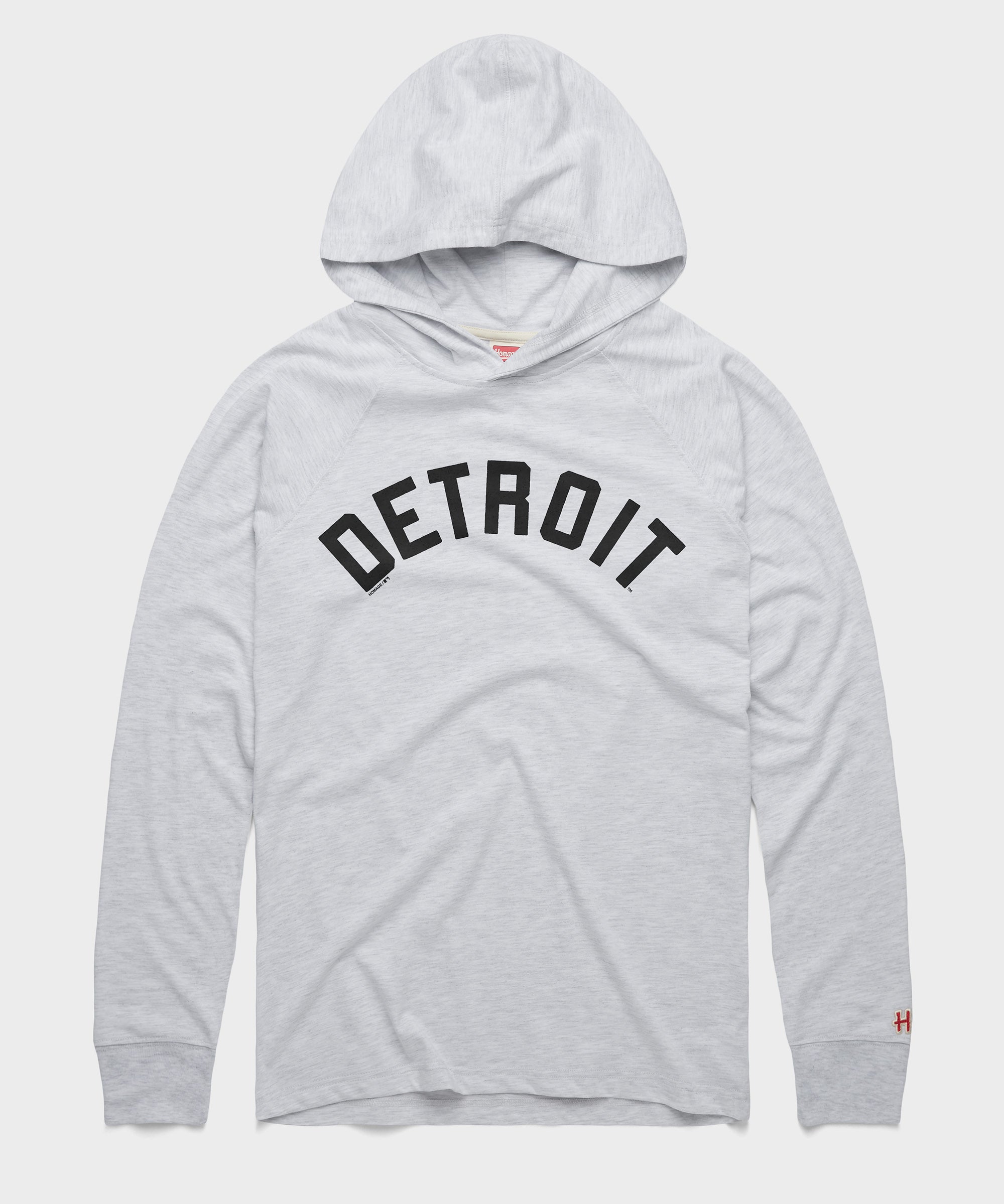 Detroit Tigers Jersey Logo '01 Lightweight Hoodie Ash