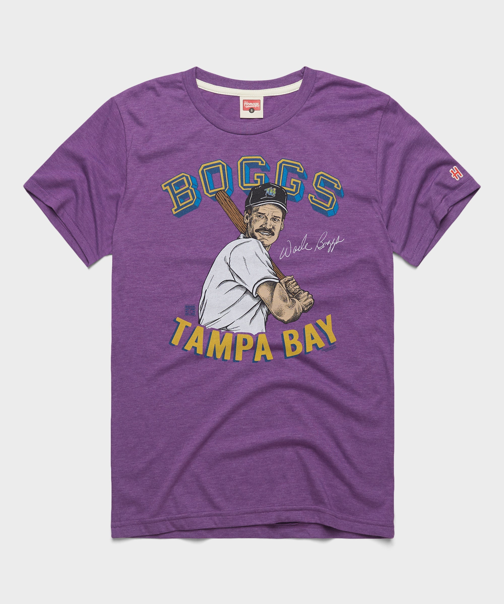 Devil Rays Wade Boggs Signature Royal Purple