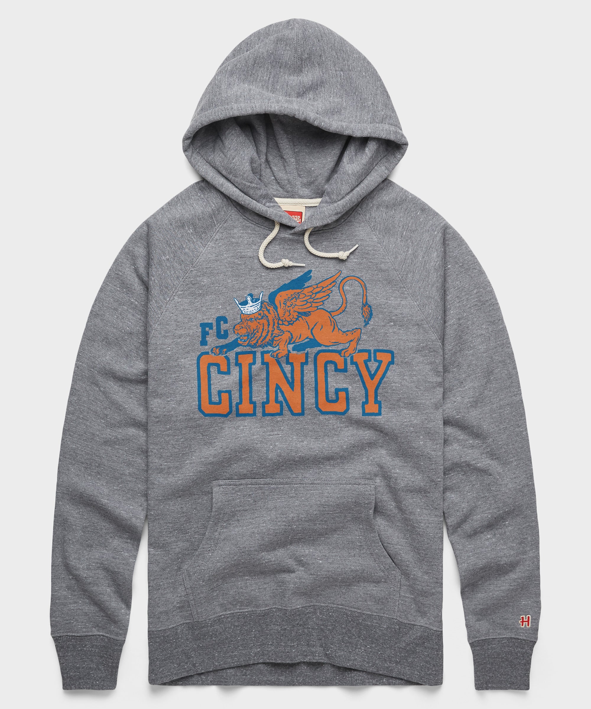 FC Cincy Lion And Crown Hoodie Grey