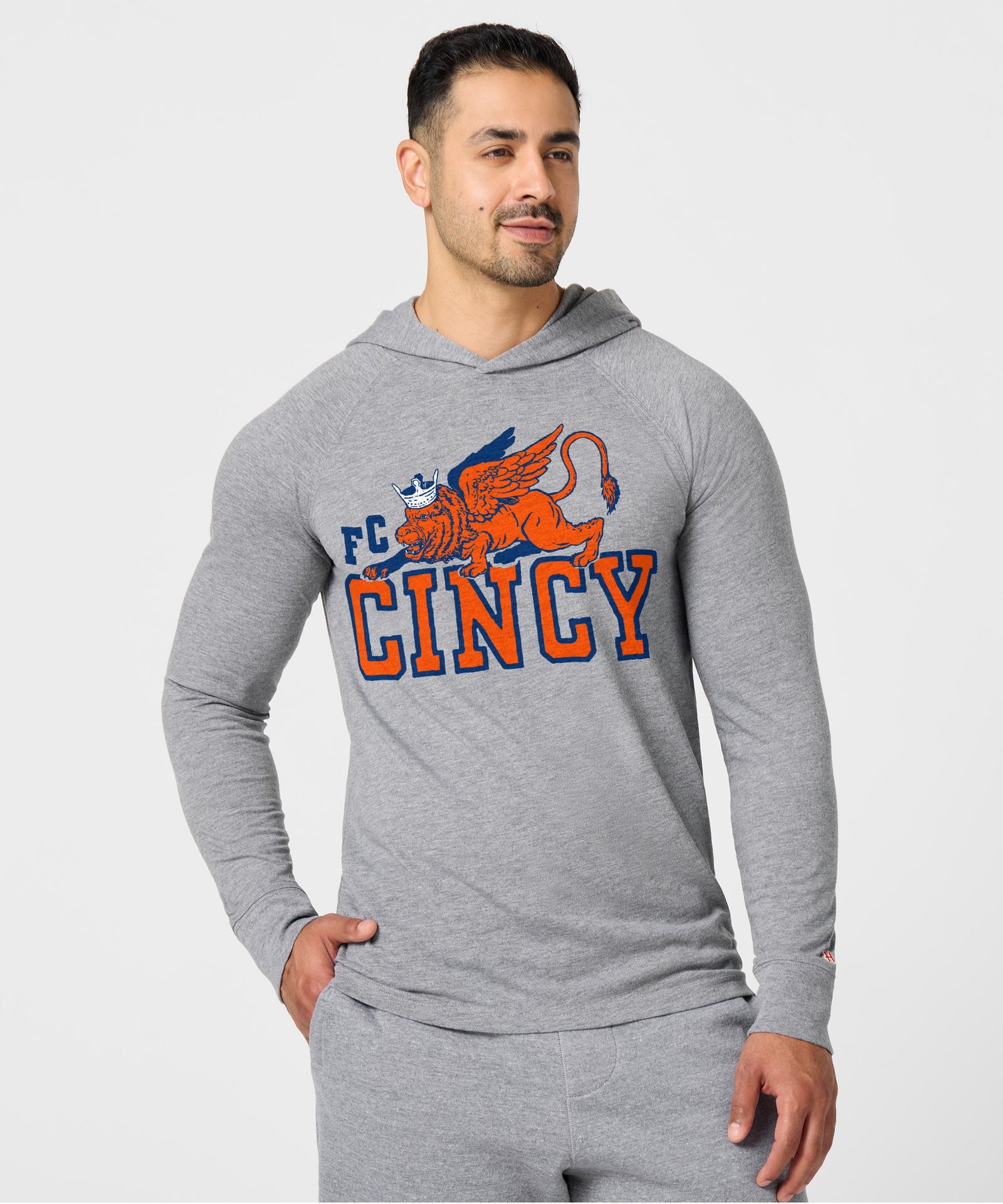 Fc Cincy Lion And Crown Lightweight Hoodie