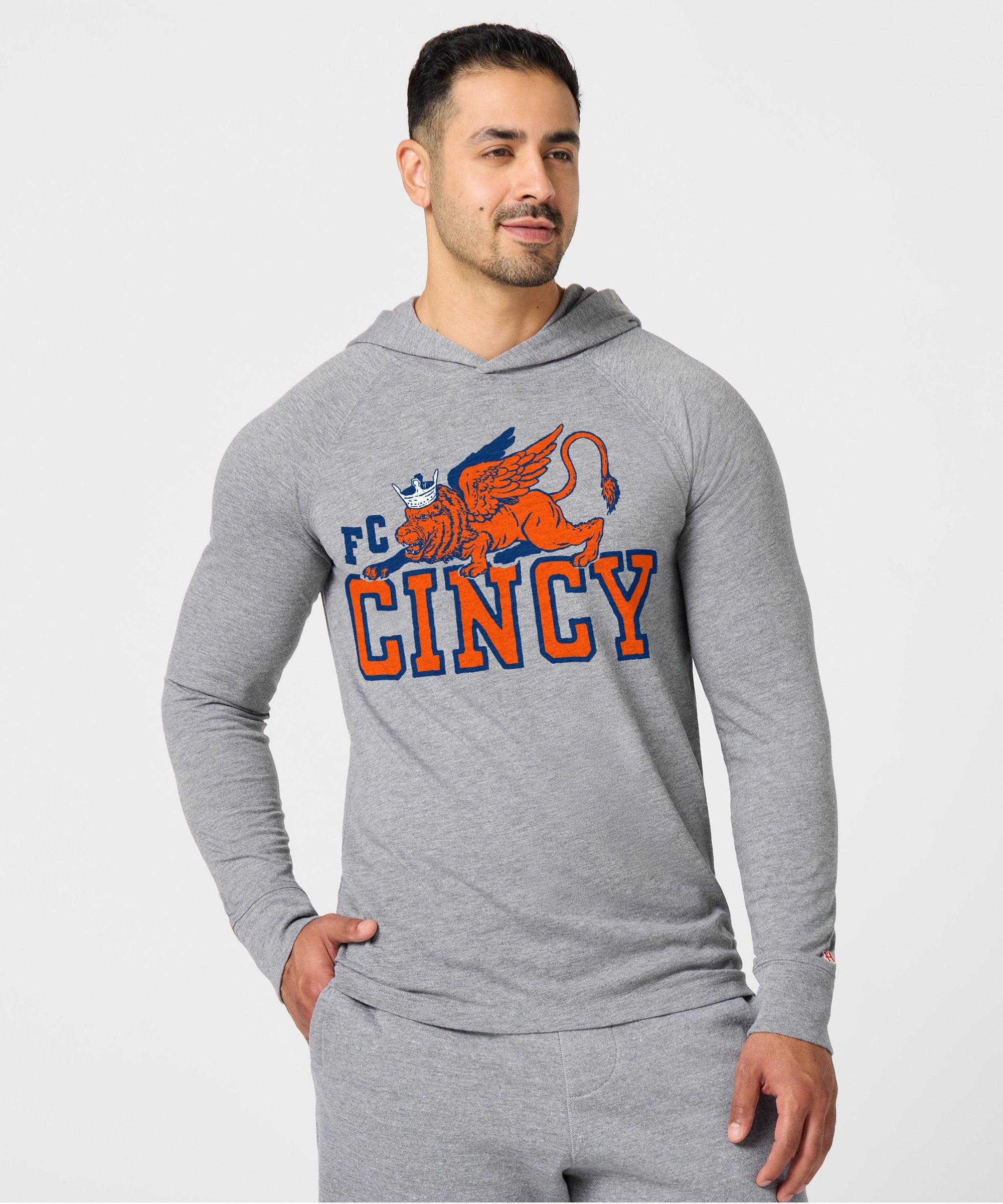 Fc Cincy Lion And Crown Lightweight Hoodie