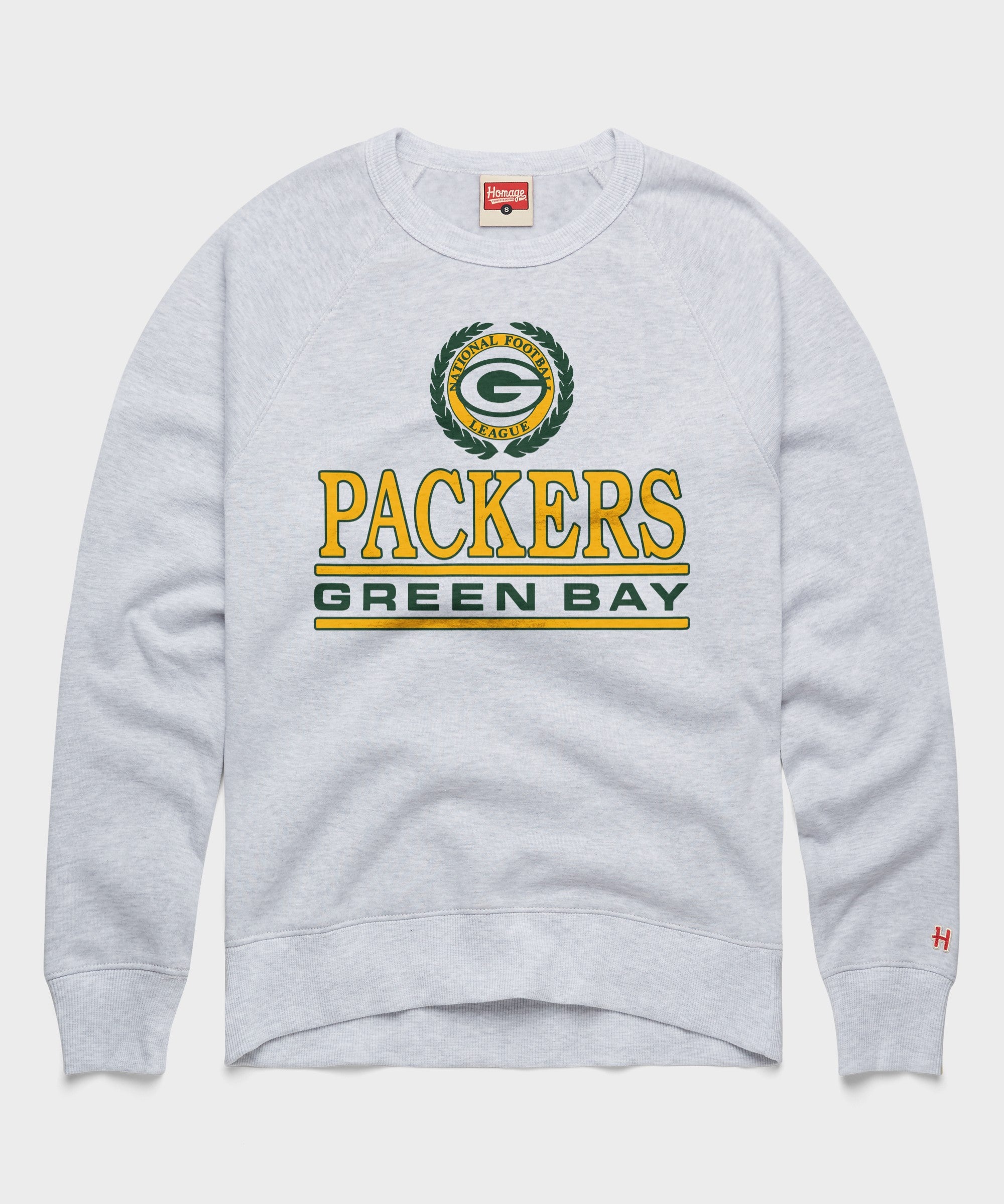 Green Bay Packers Crest Crewneck Sweatshirt | Vintage-Inspired Crest ...