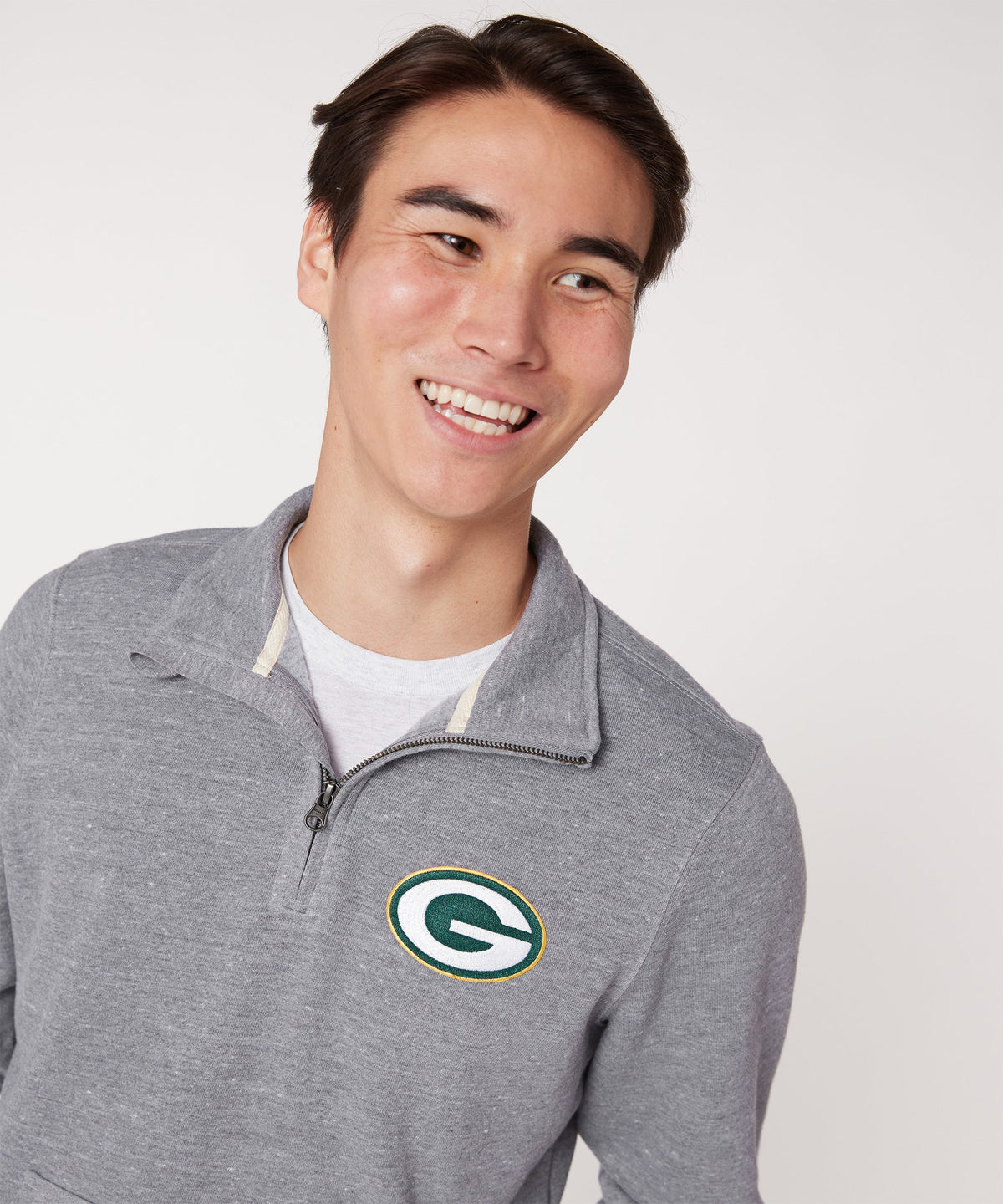 Green Bay Packers '80 Applique Quarter Zip Pullover