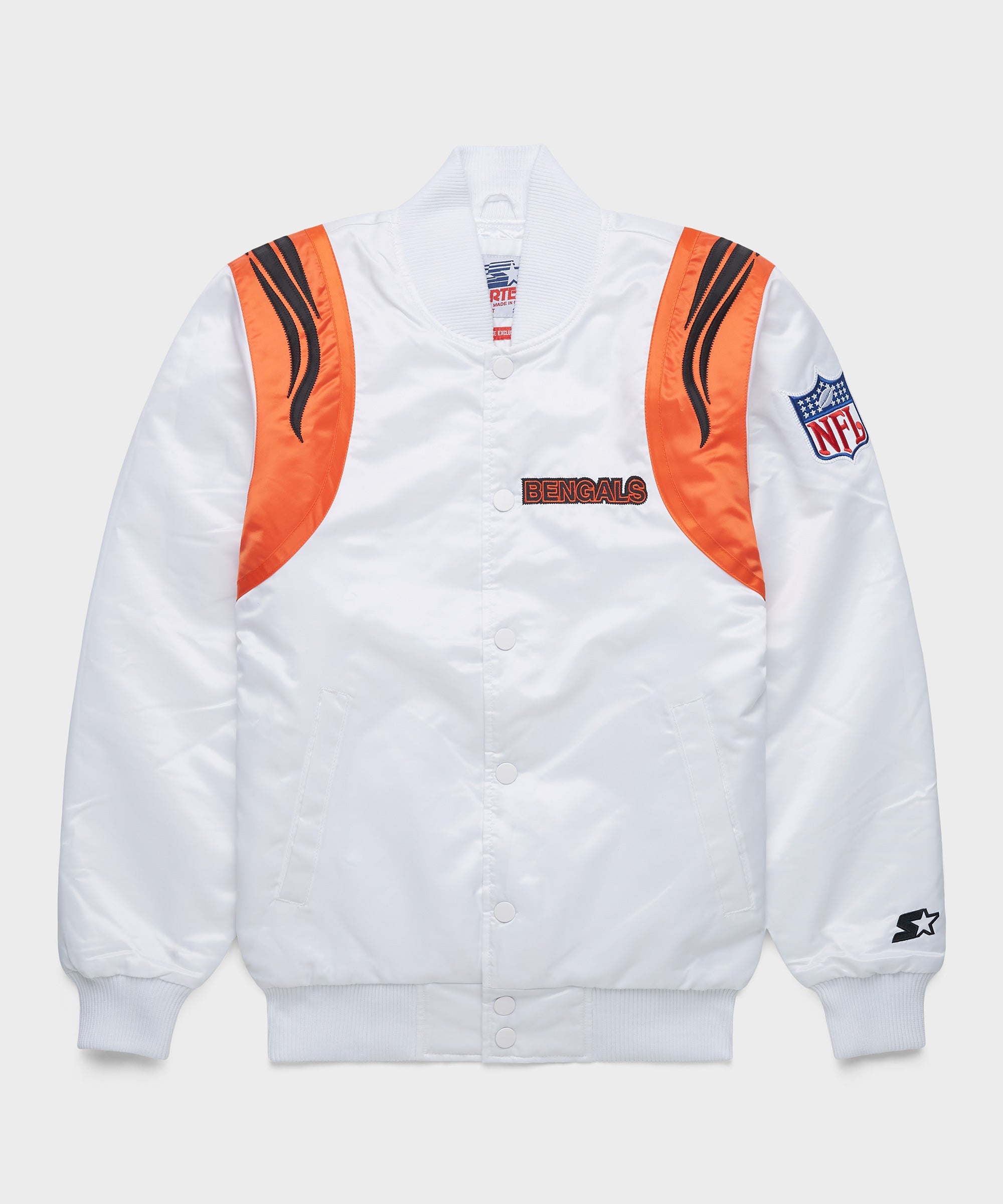 HOMAGE X Starter Bengals Satin Jacket White