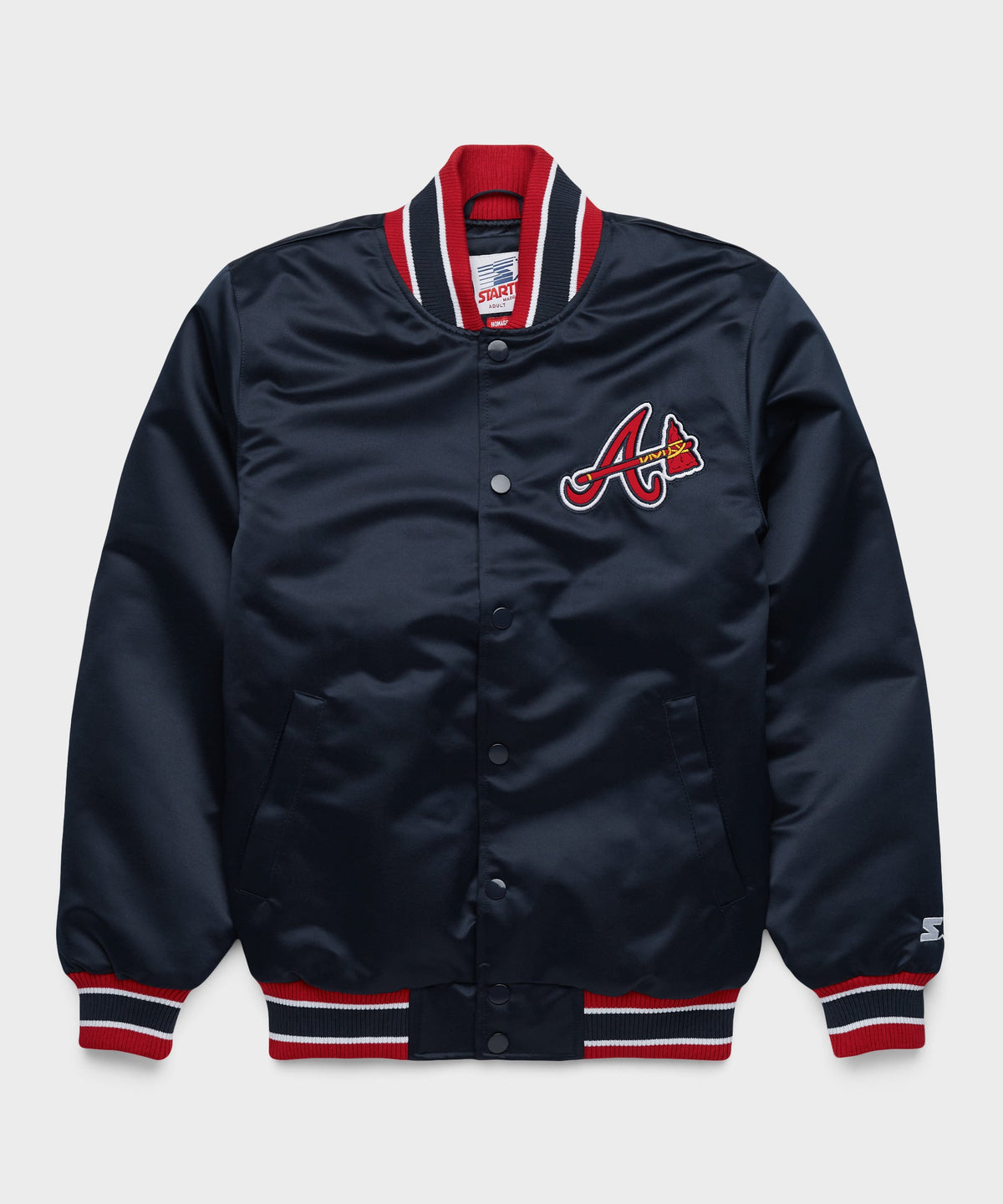 HOMAGE X Starter Braves Heavyweight Satin Jacket | Retro MLB Jacket