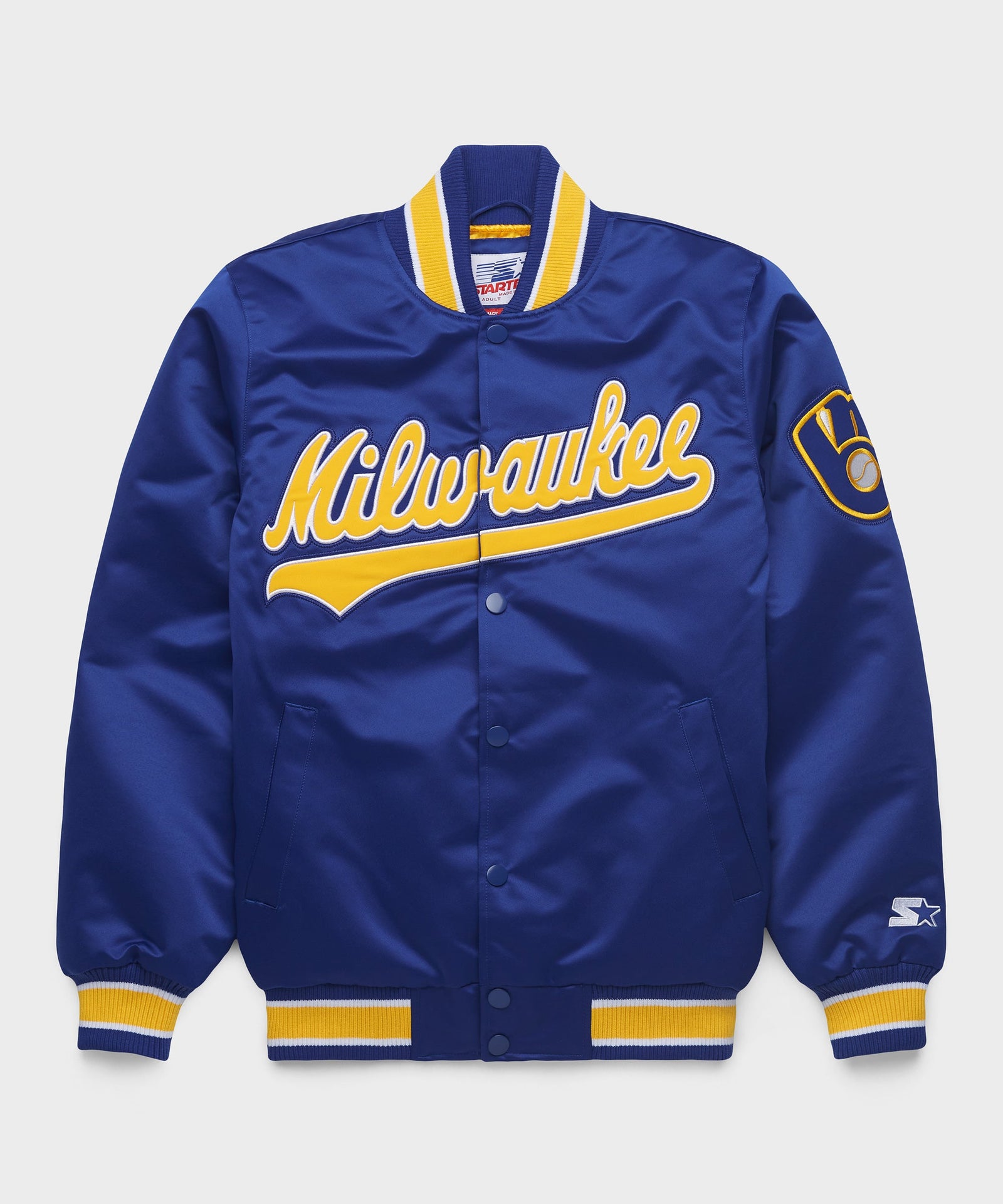 HOMAGE X Starter Brewers Heavyweight Satin Jacket