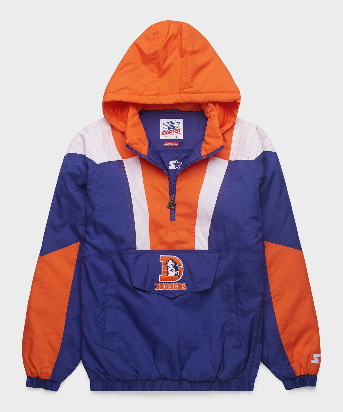 HOMAGE X Starter Broncos Pullover Jacket | Retro Denver Broncos Jacket