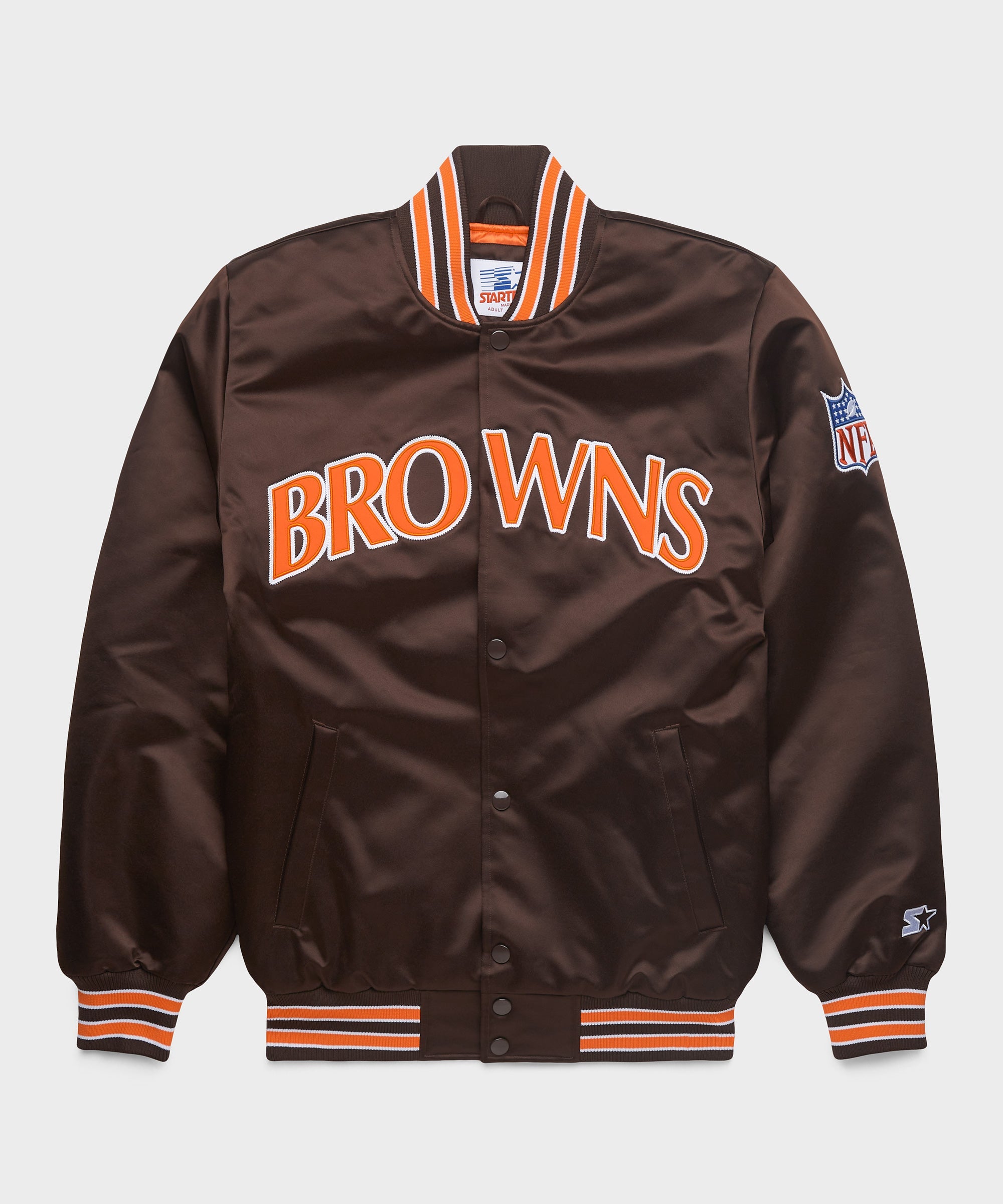 HOMAGE X Starter Browns Arch Heavyweight Satin Jacket