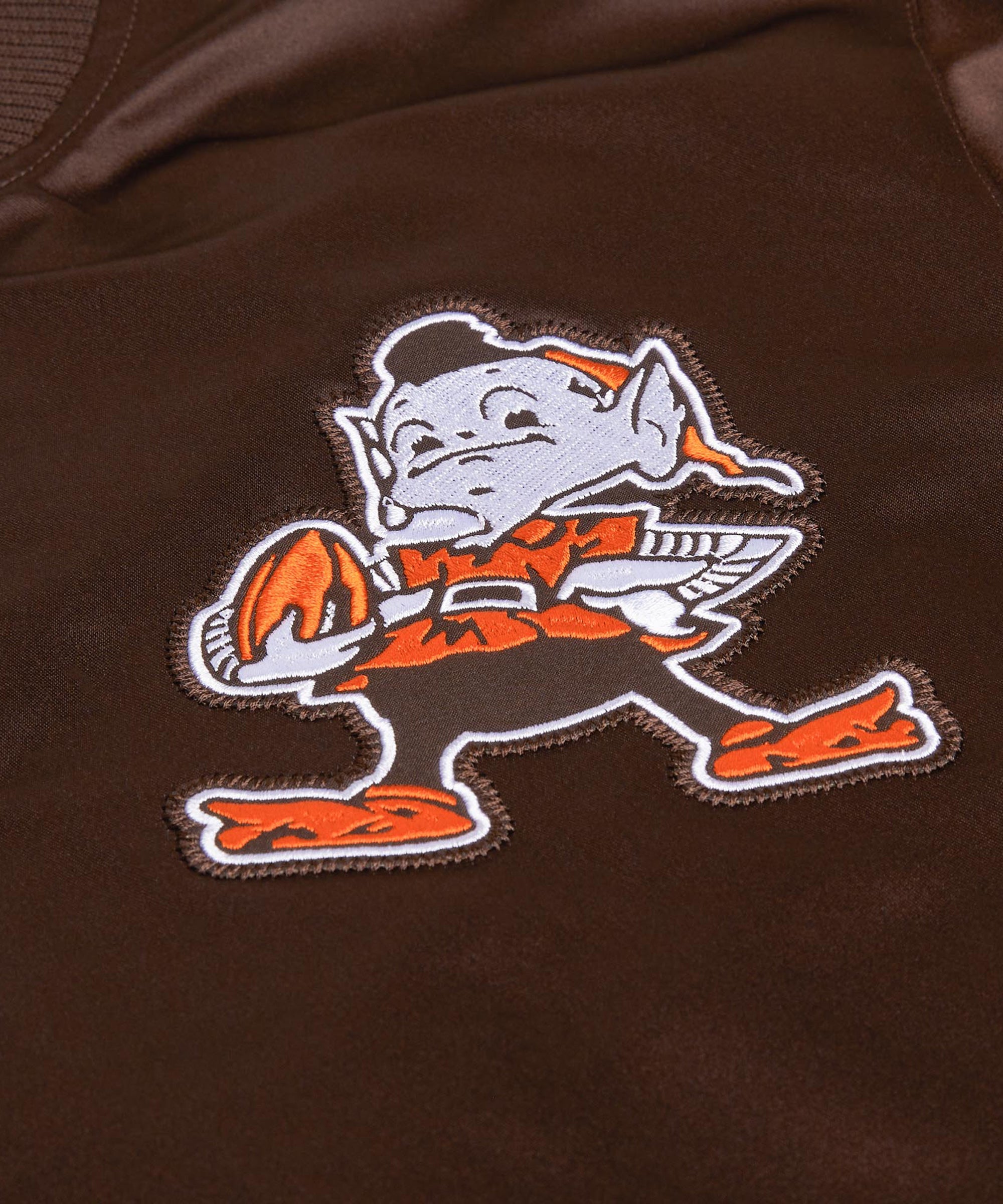 HOMAGE X Starter Browns Heavyweight Satin Jacket