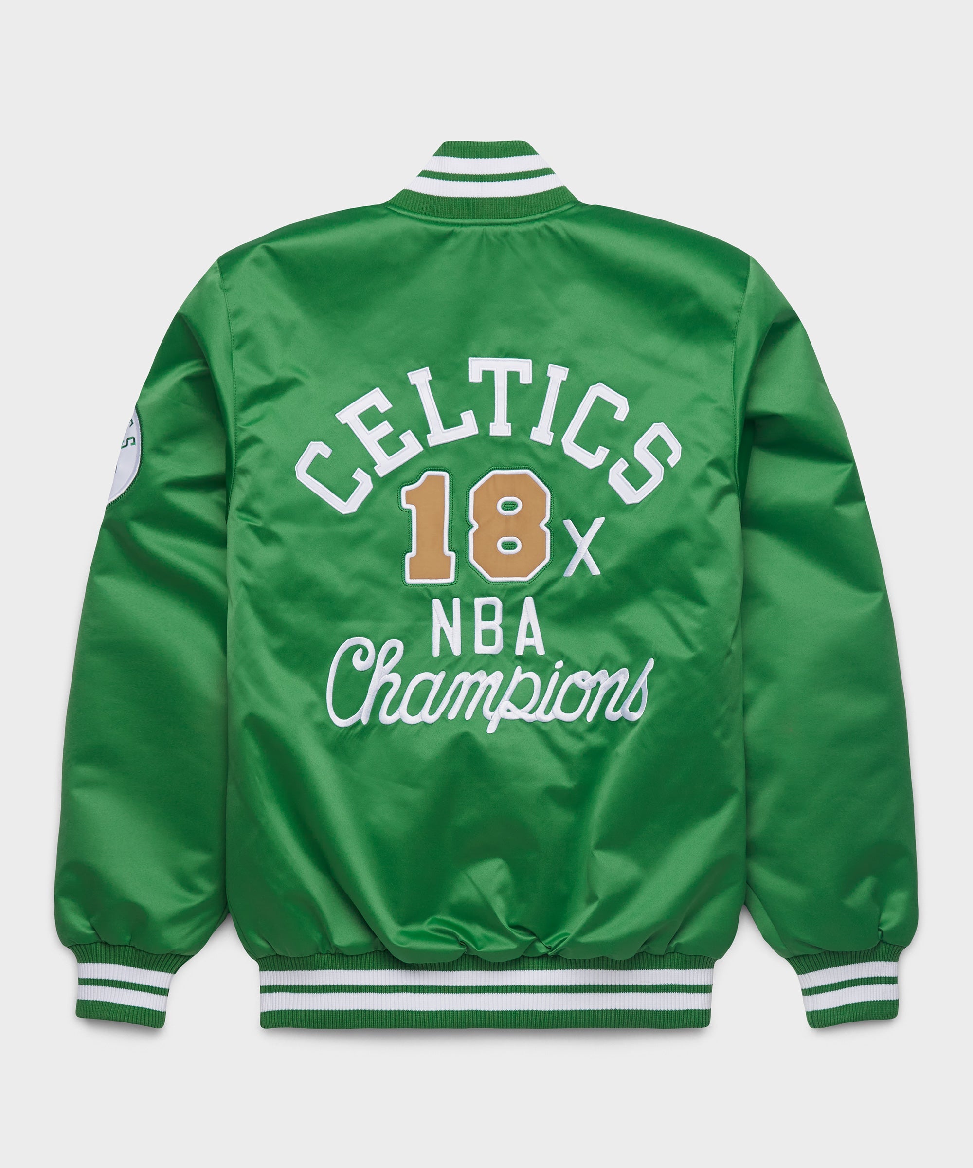 HOMAGE X Starter Celtics Heavyweight Satin Jacket Green