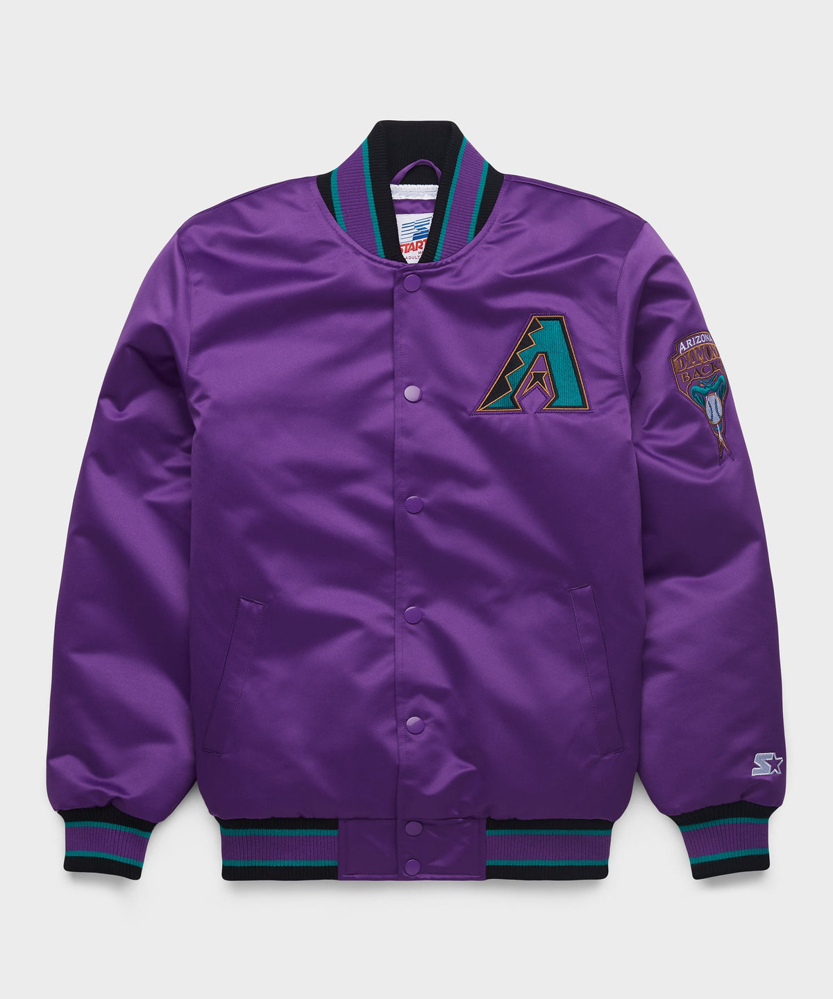 HOMAGE X Starter Diamondbacks Heavyweight Satin Jacket | Retro MLB 