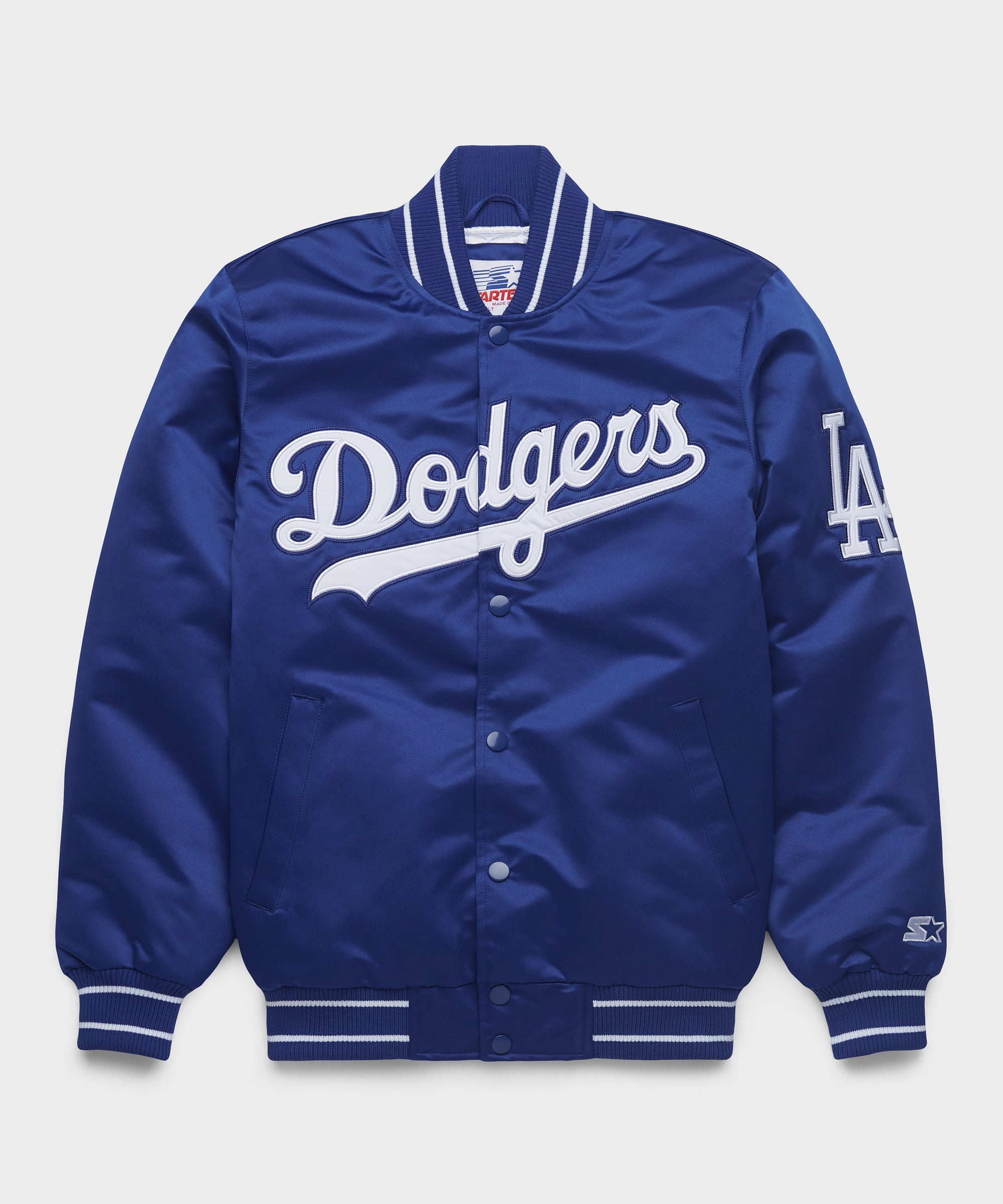 HOMAGE X Starter Dodgers Heavyweight Satin Jacket Royal Blue