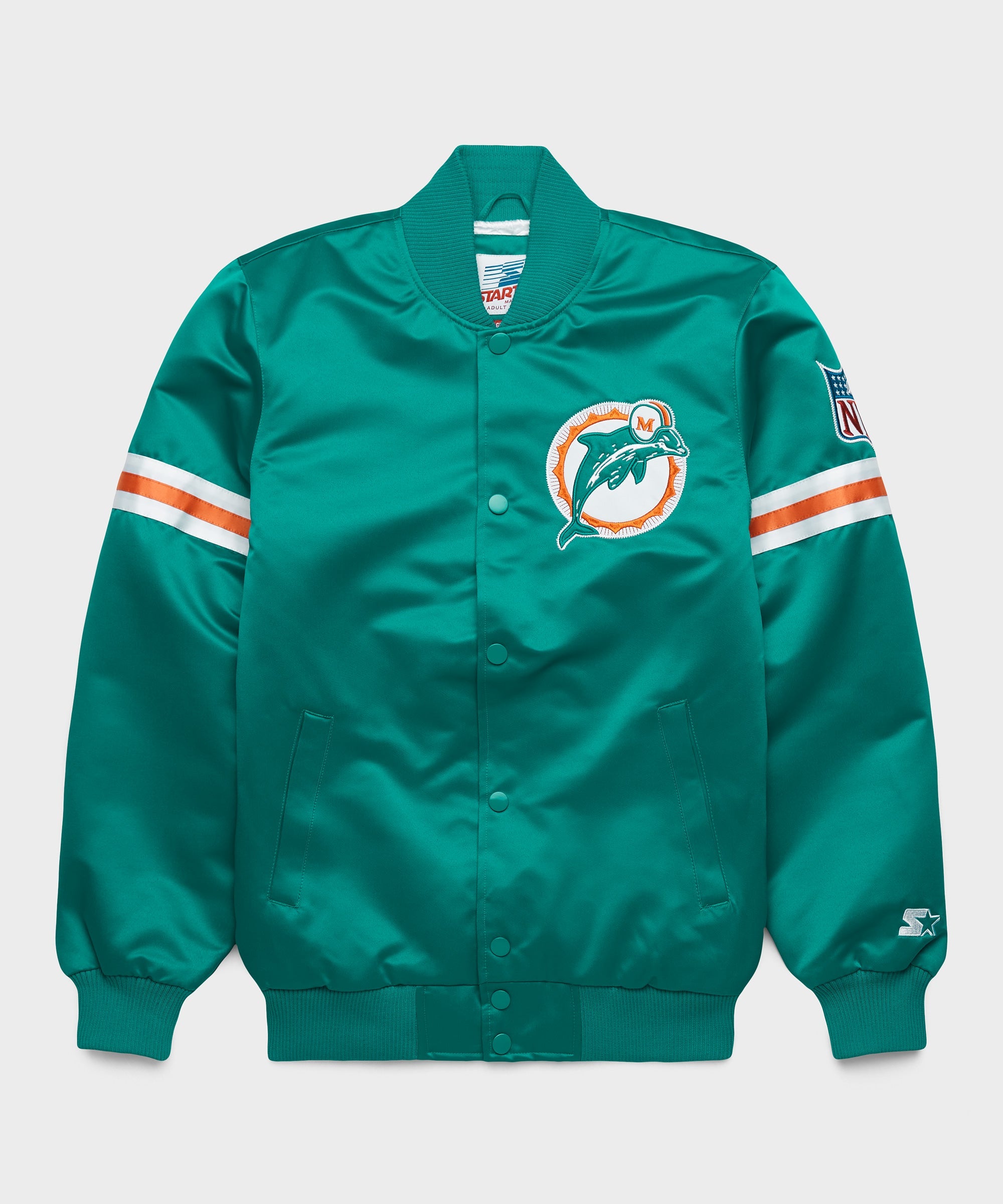 HOMAGE X Starter Dolphins Heavyweight Satin Jacket Teal