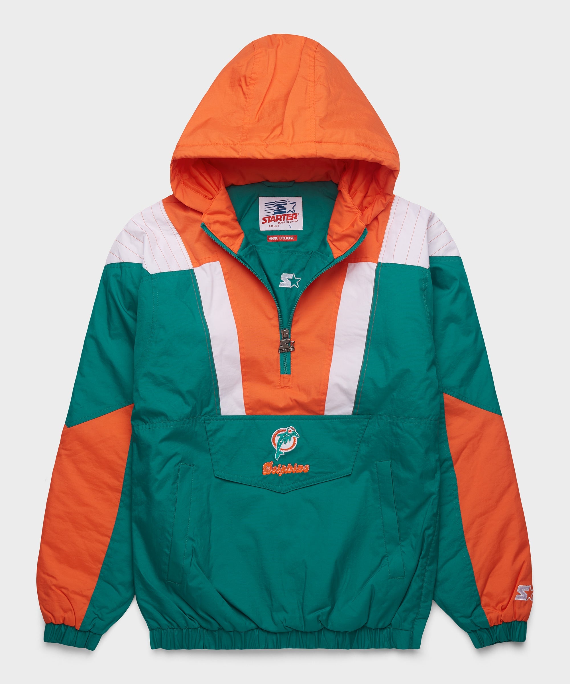 HOMAGE X Starter Dolphins Pullover Jacket Turquoise