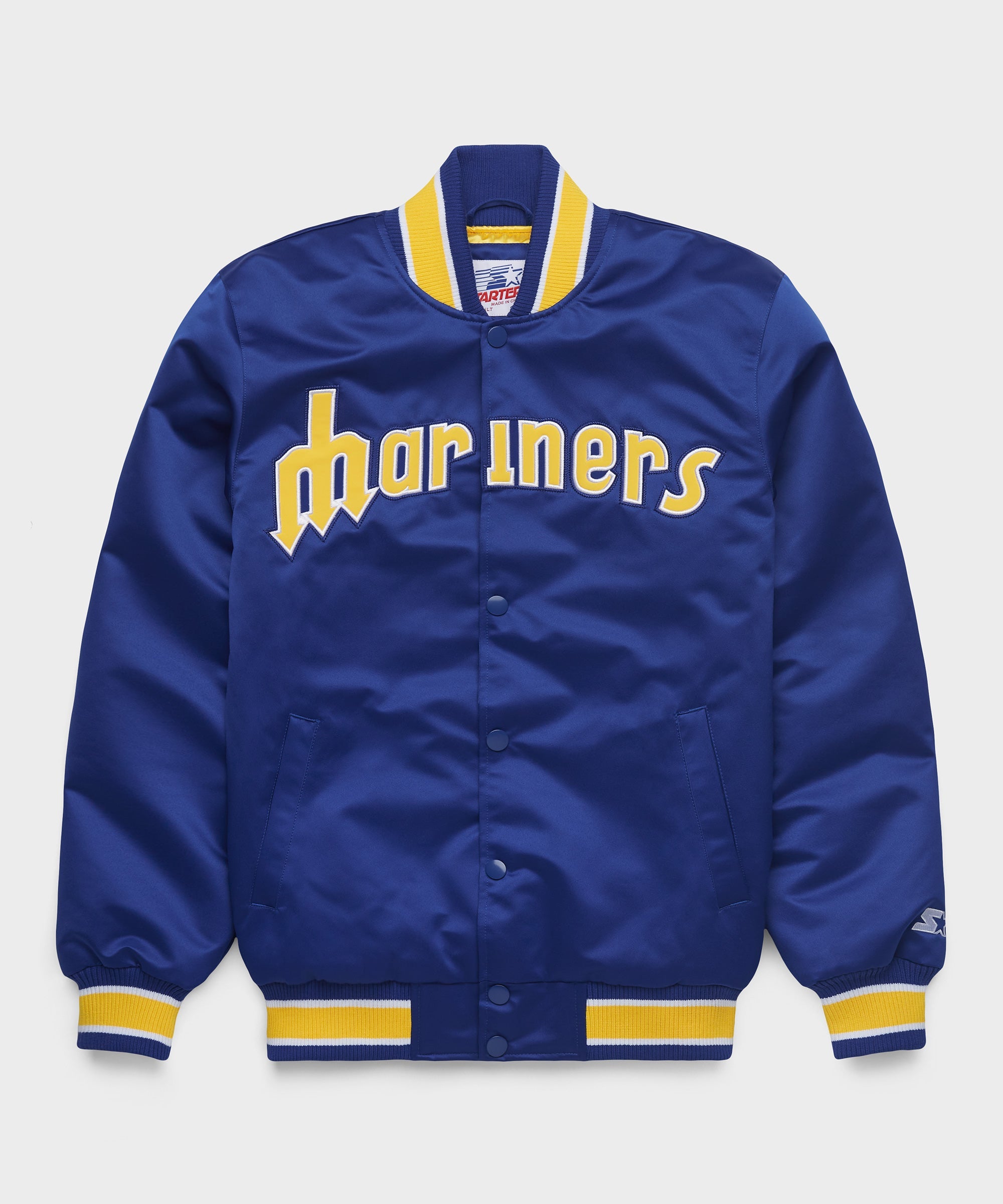 HOMAGE X Starter Mariners Heavyweight Satin Jacket Royal Blue