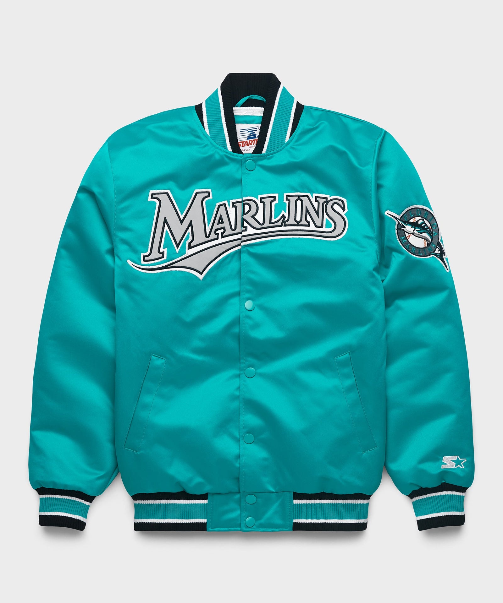 HOMAGE X Starter Marlins Heavyweight Satin Jacket