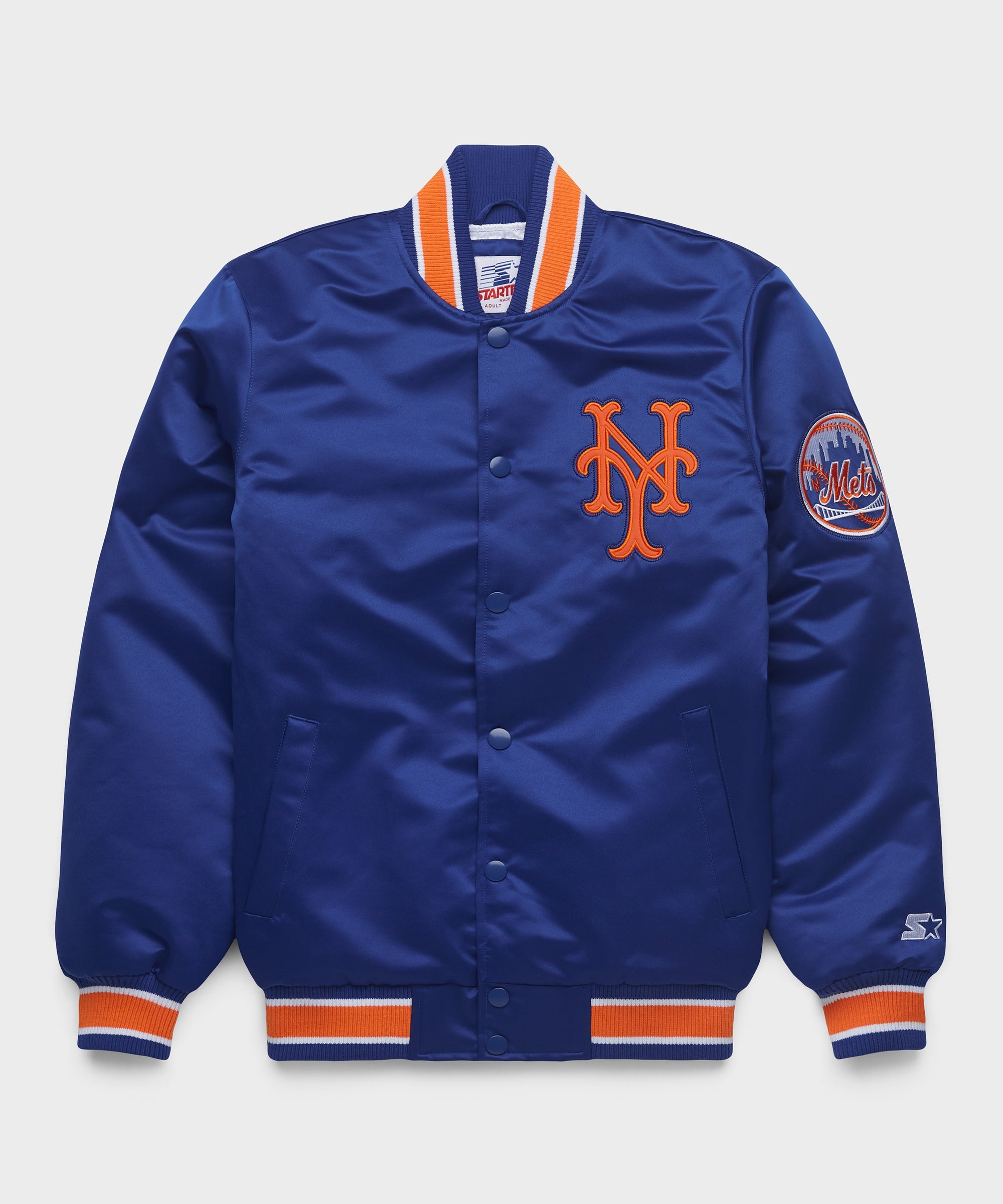 HOMAGE X Starter Mets Heavyweight Satin Jacket Royal Blue